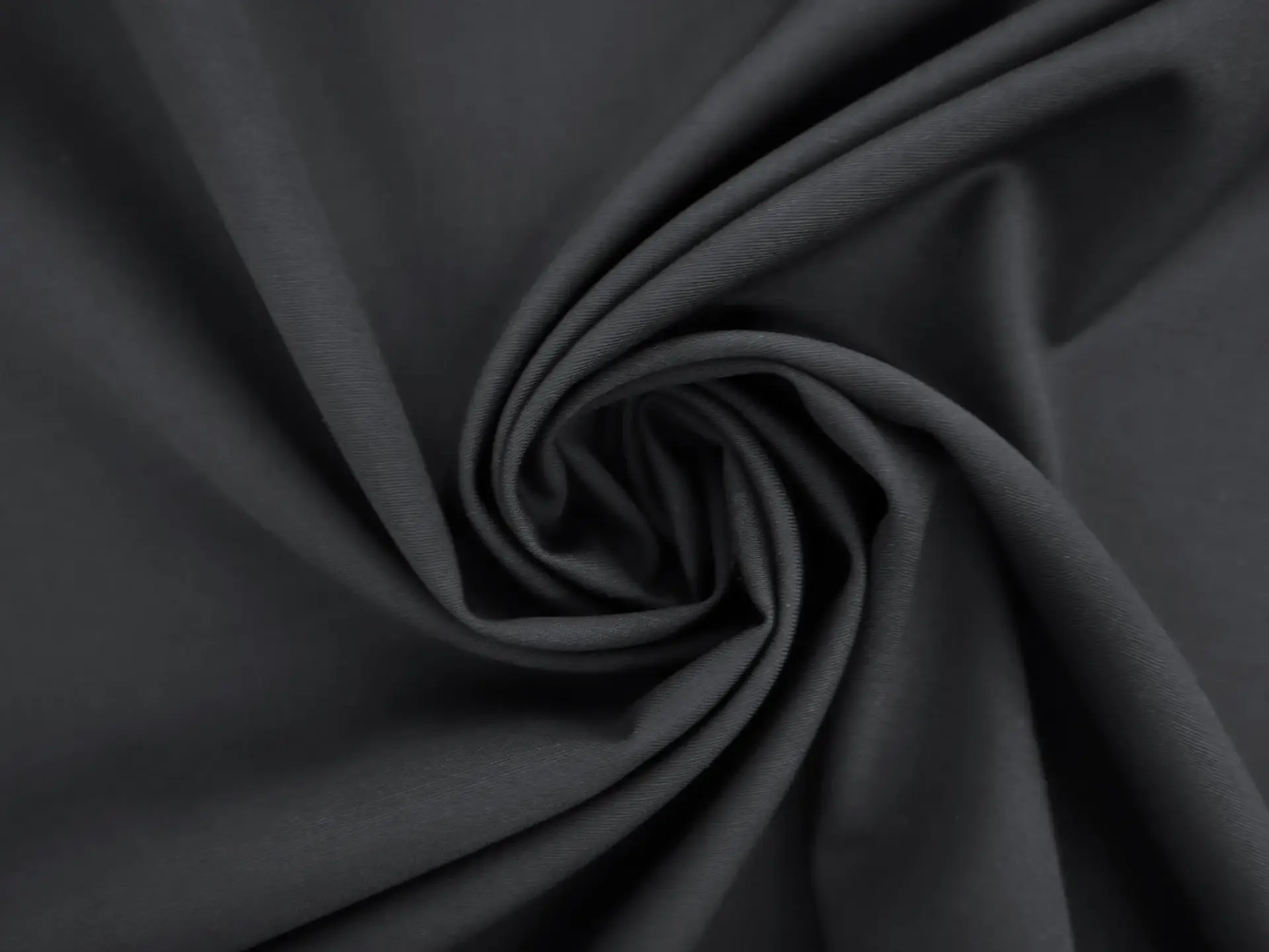 Italian Stretch Wool Suiting in Black