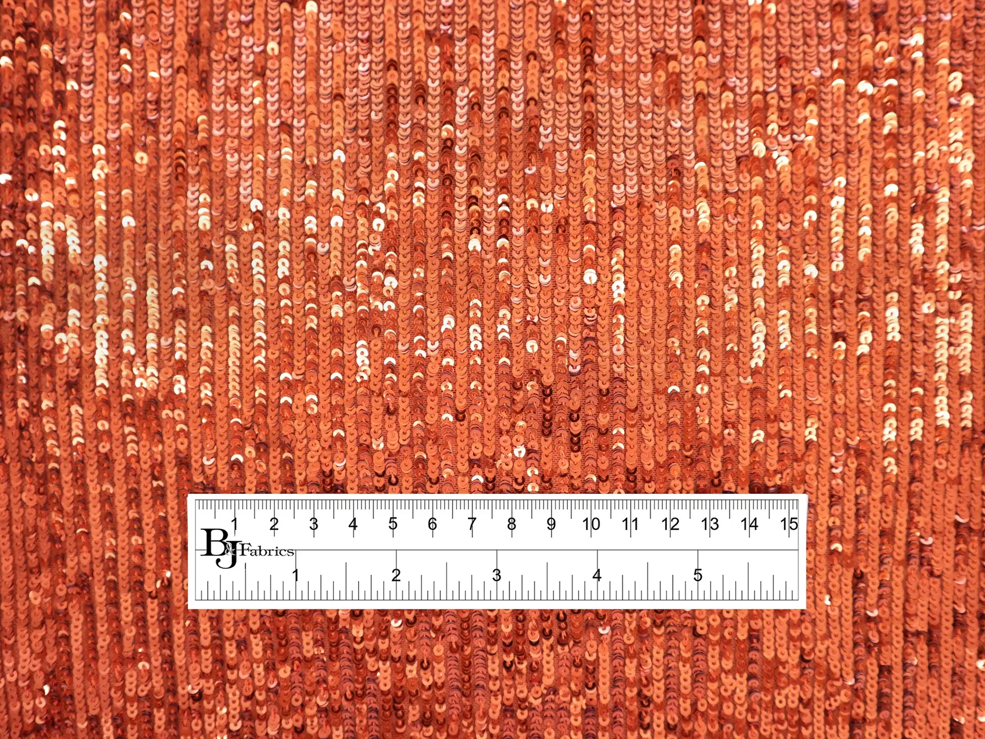 Mini Sequins on Stretch Tulle in TerraCotta