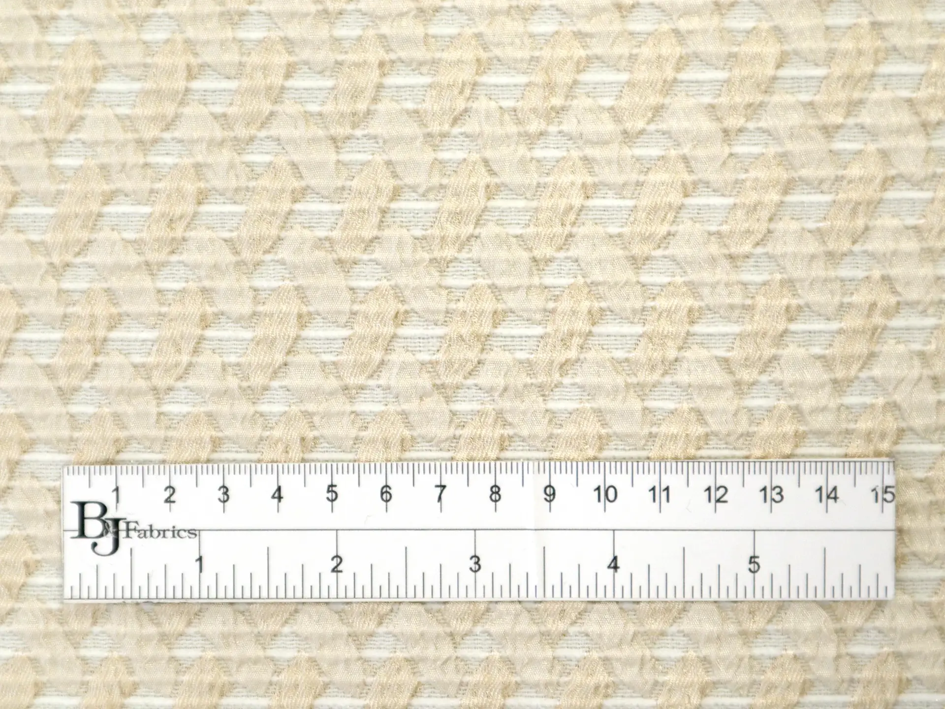 Jacquard with Criss Cross Pattern in Cream