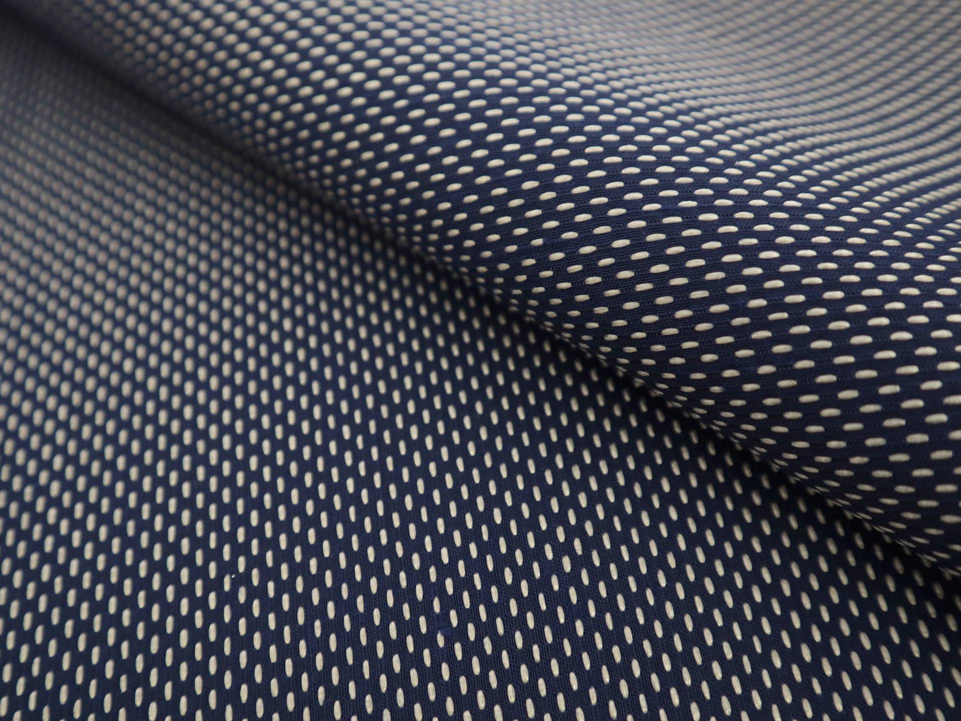 Rayon and Cotton Blend Raffia in Navy