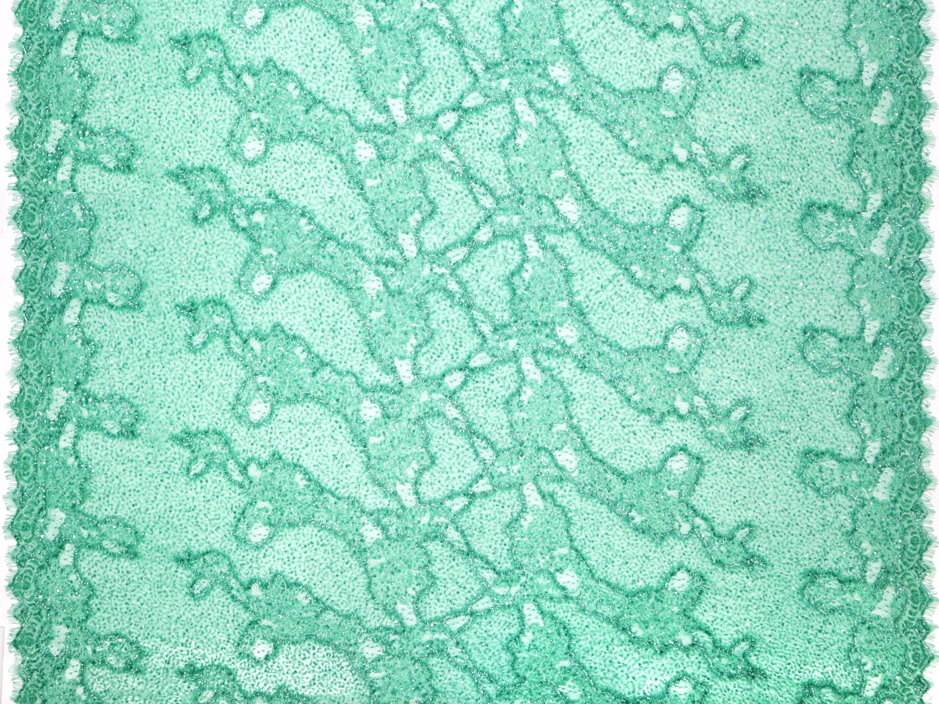 Beaded Chantilly Lace in Jade