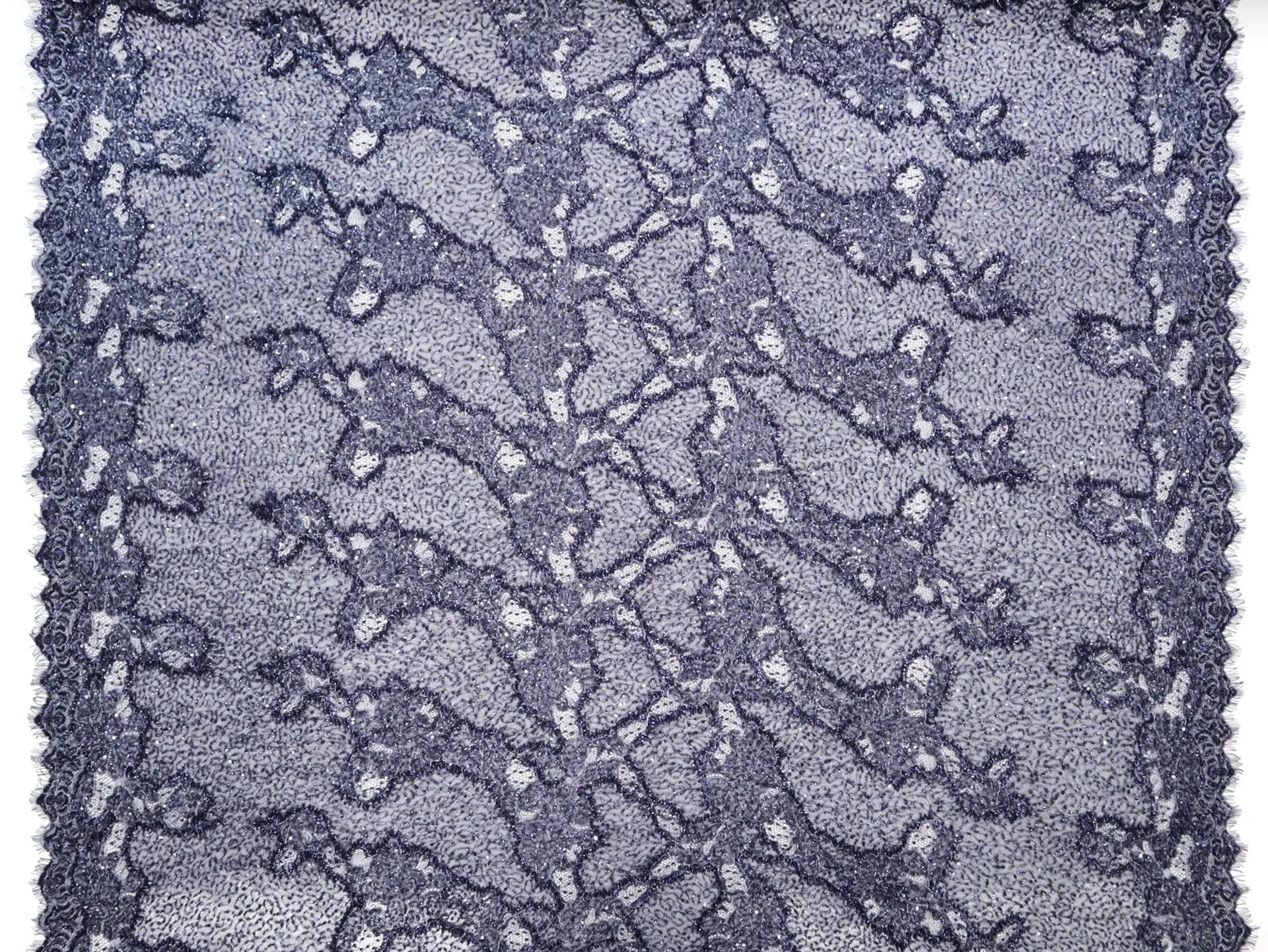 Beaded Chantilly Lace in Navy