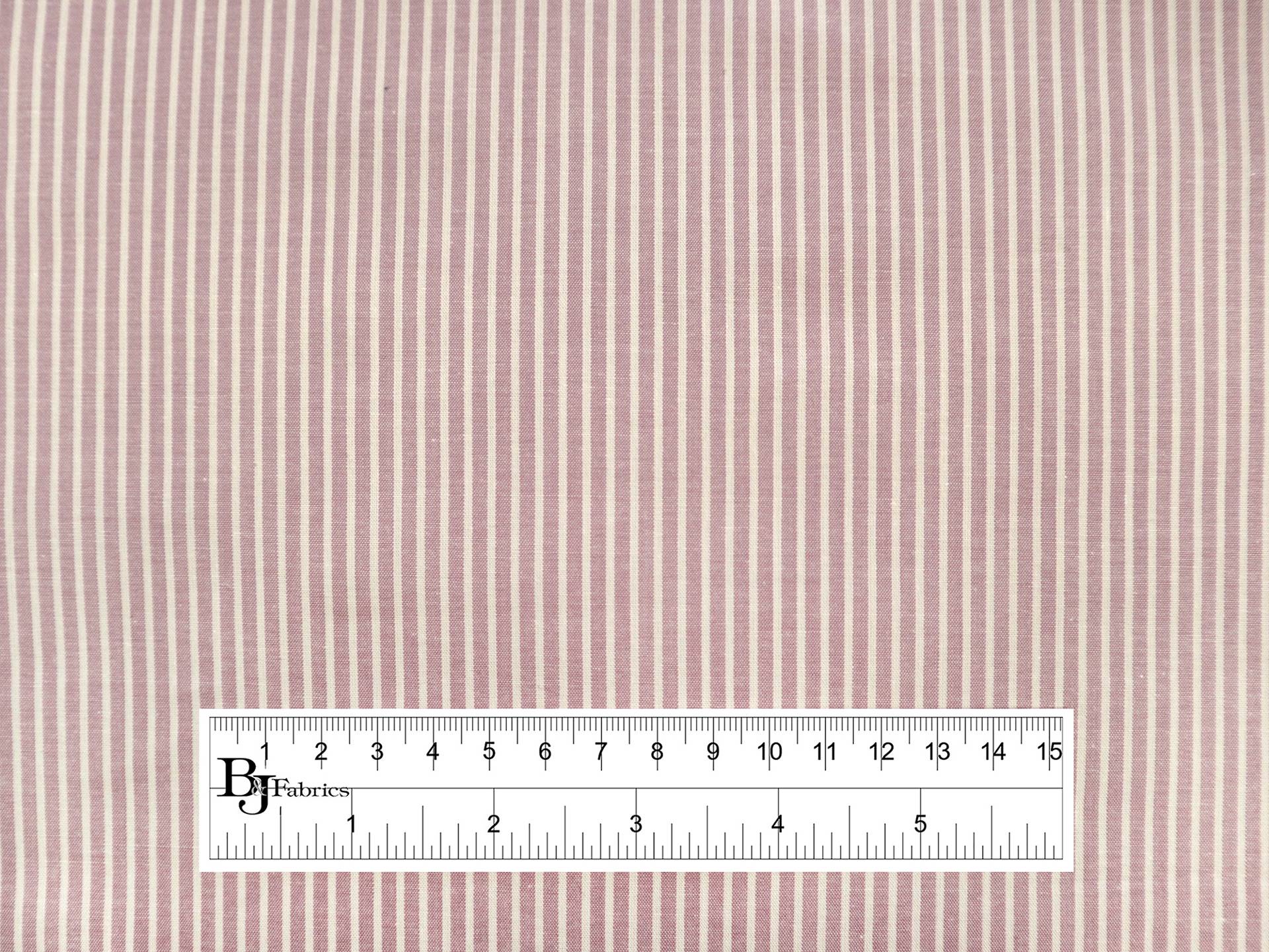 Japanese Cotton Yarn Dye Stripe in Lilac