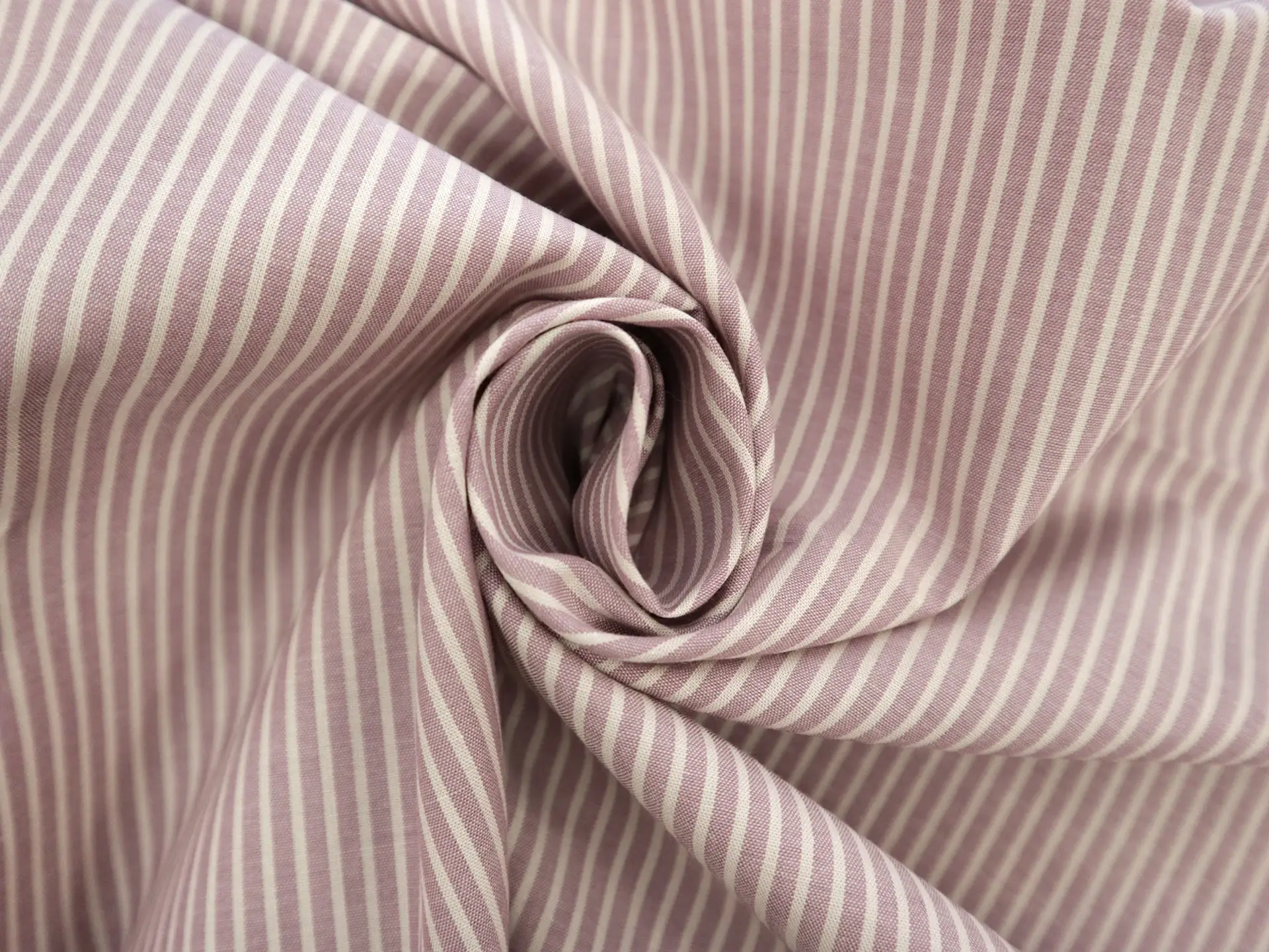 Japanese Cotton Yarn Dye Stripe in Lilac