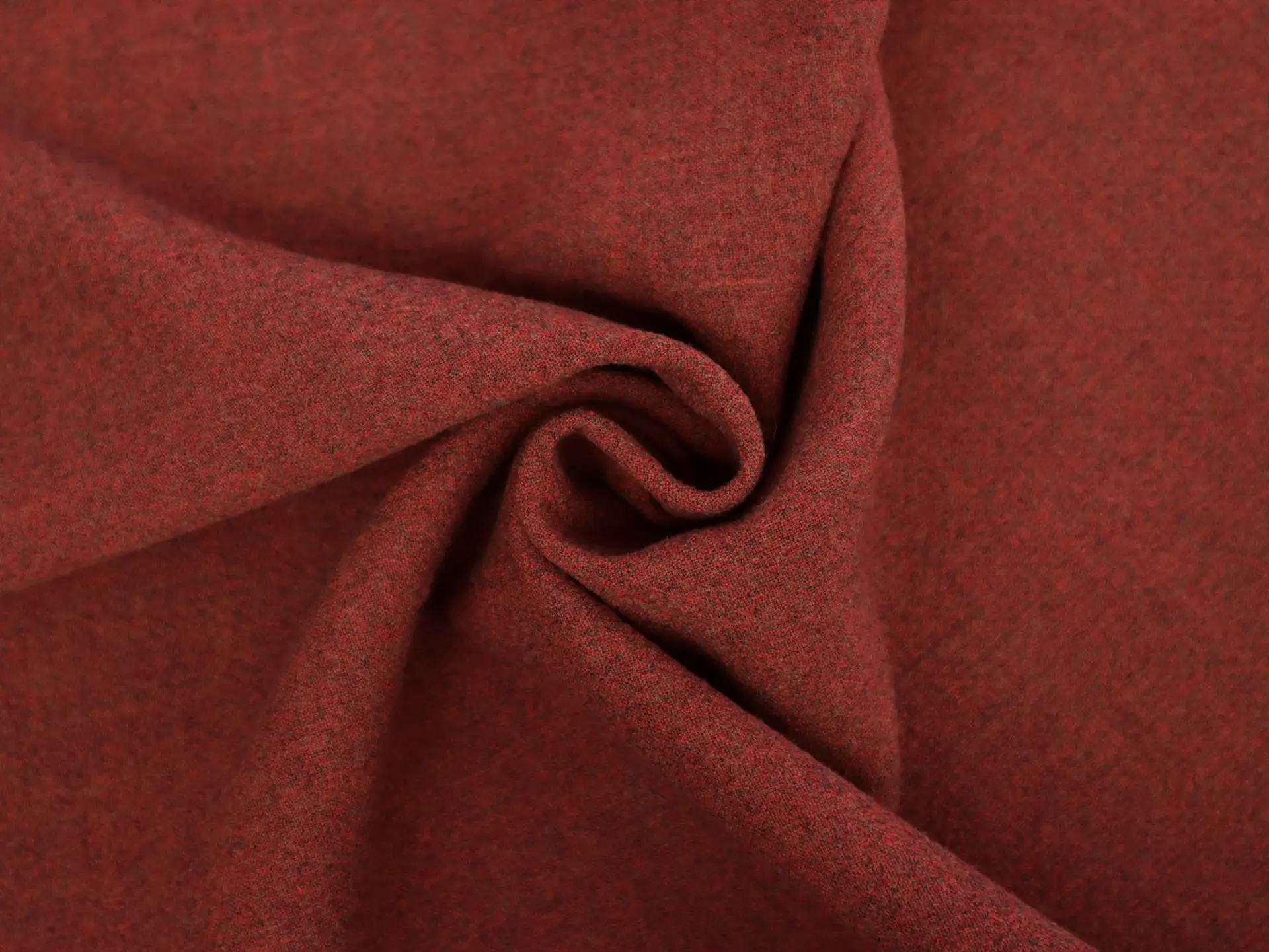 Wool Doubleface Crinkle in Red & Black