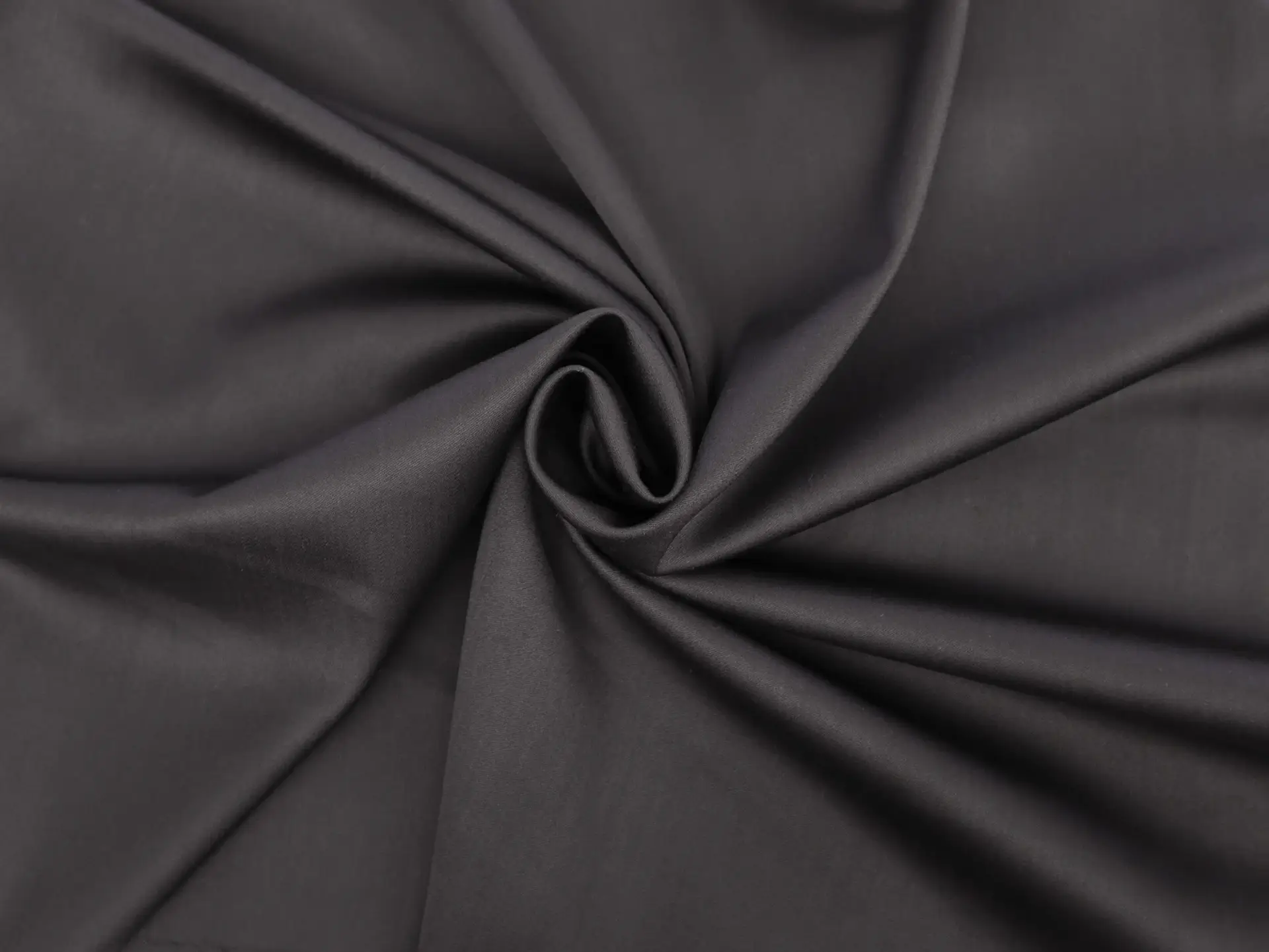 Italian Wool Nylon Satin in Black