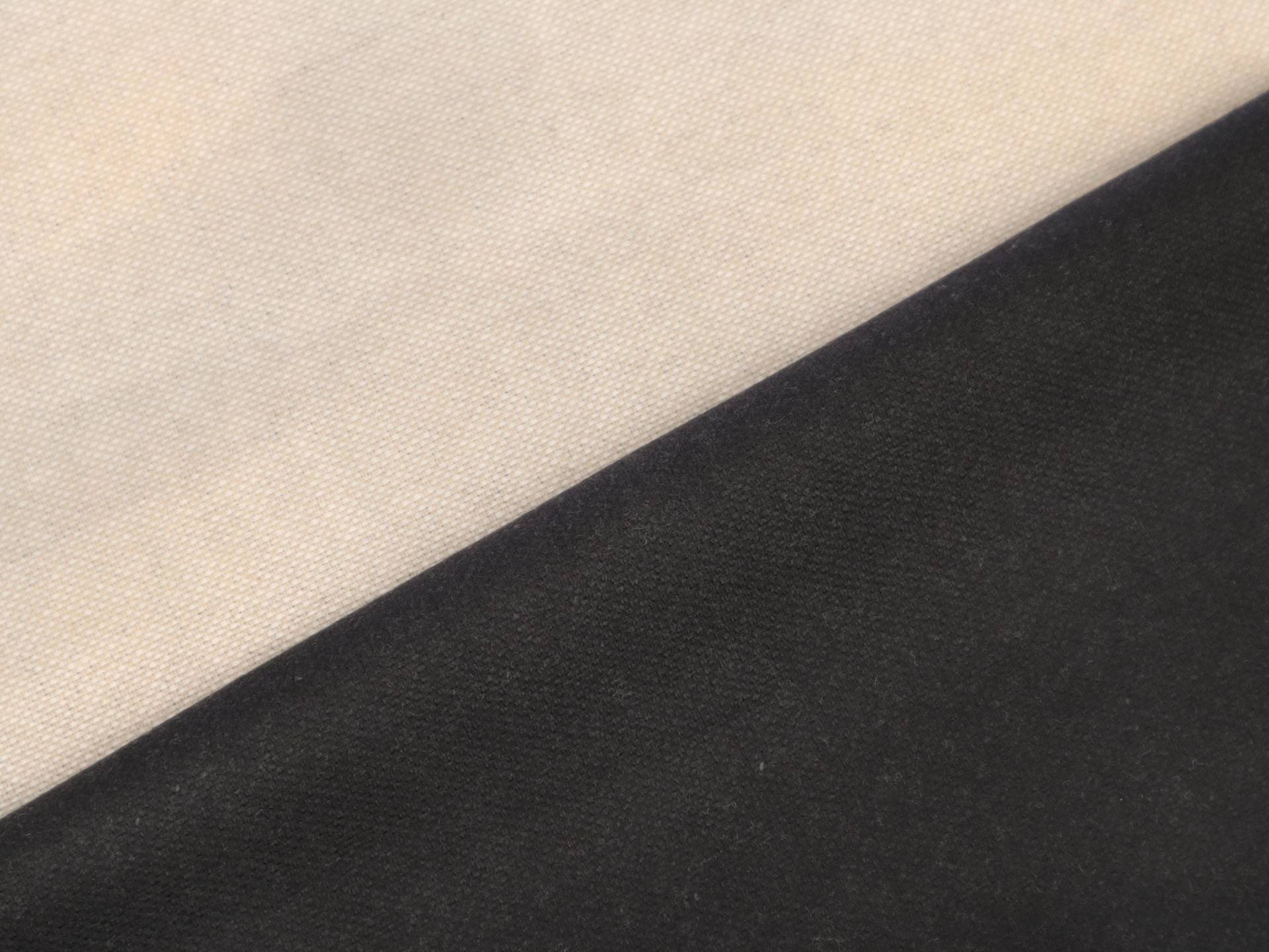Italian Wool Doubleface Novelty in Beige & Black