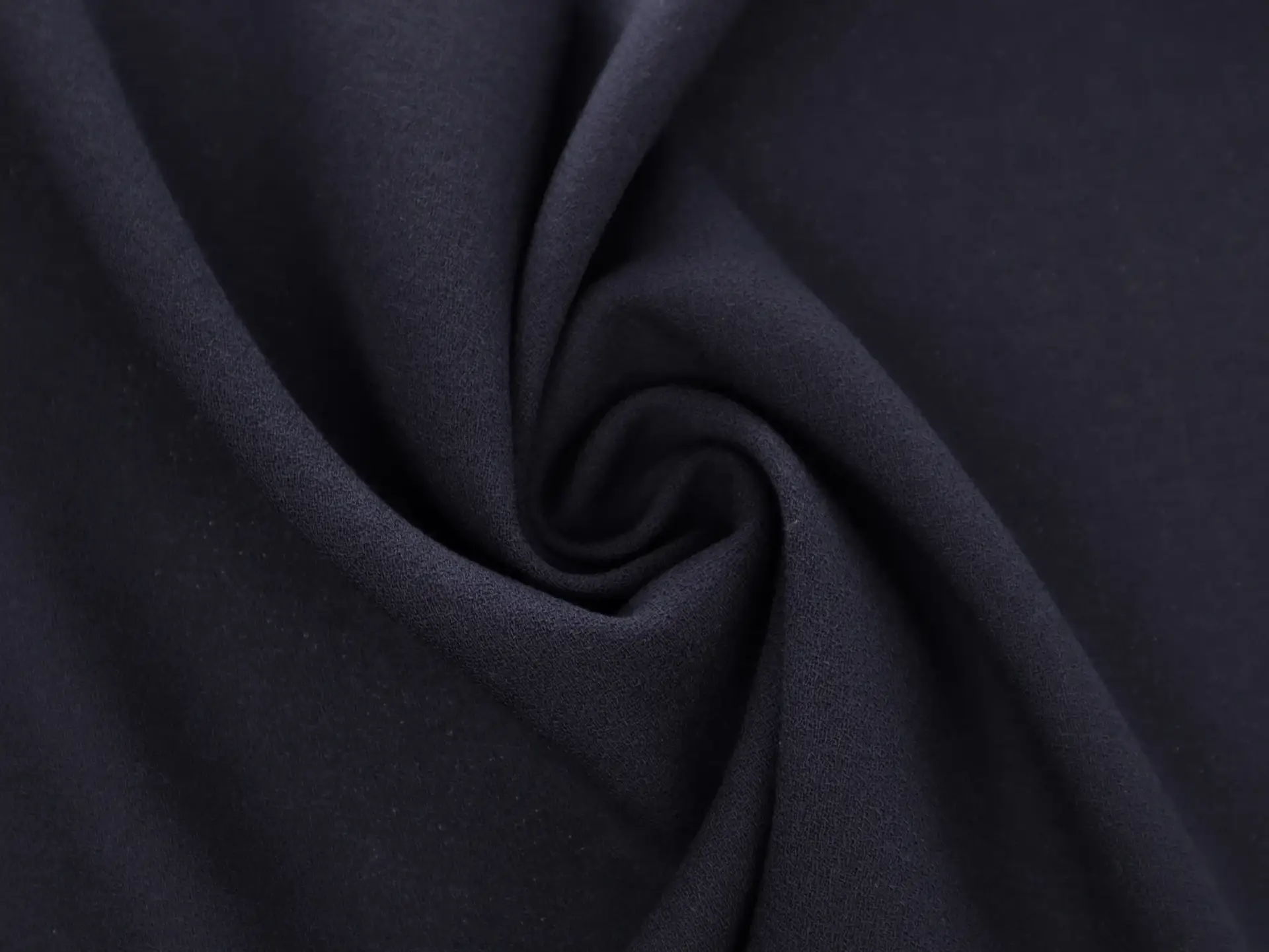 Italian Wool Crepe in Deep Navy