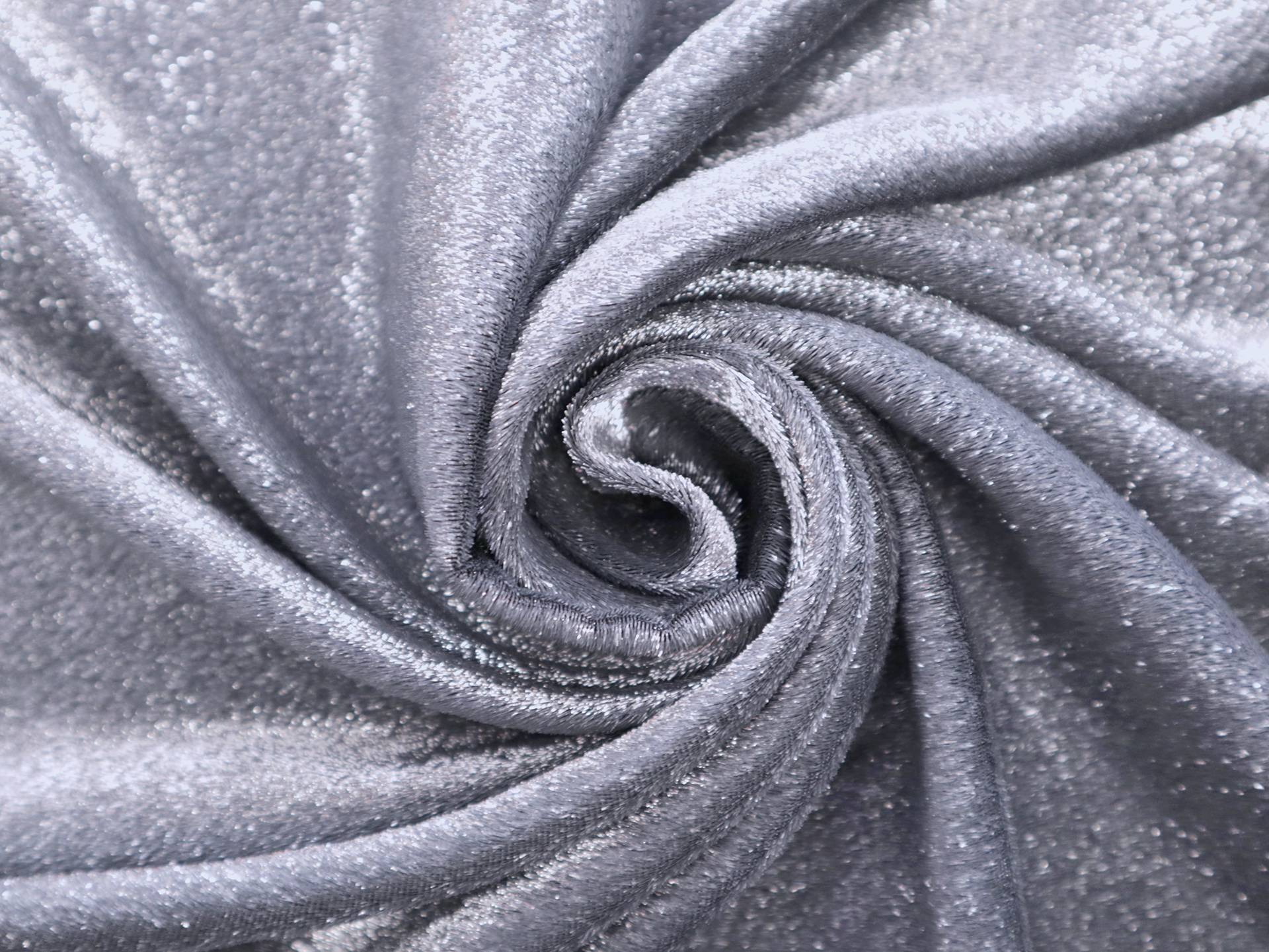 Silk and Lurex Panné Velvet in Silver
