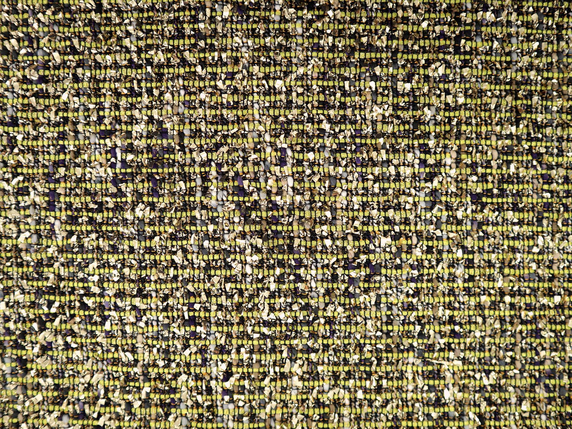 Metallic Tweed in Lime & Gold Multi