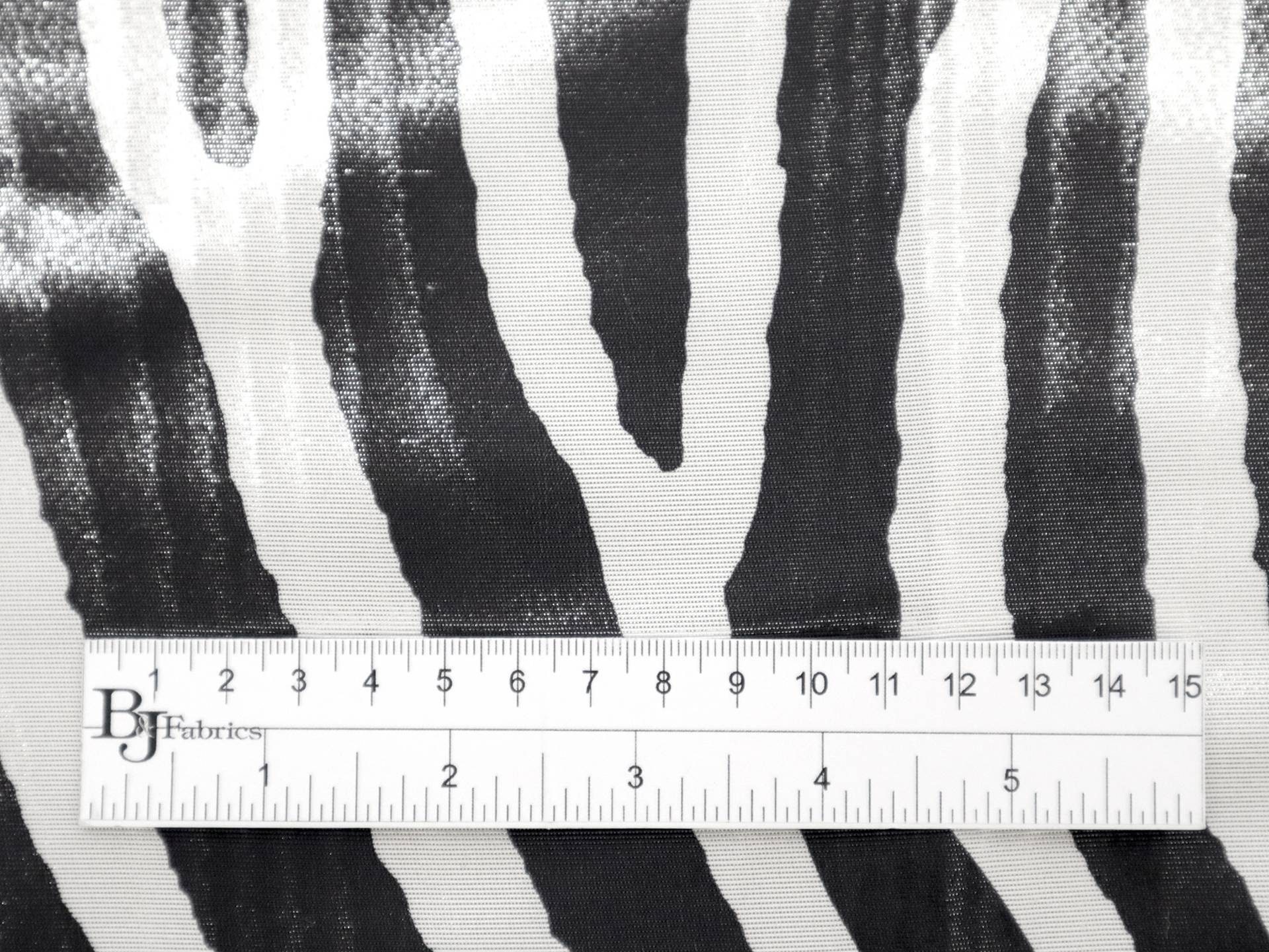 Novelty Faille Lamé with Large Zebra Print