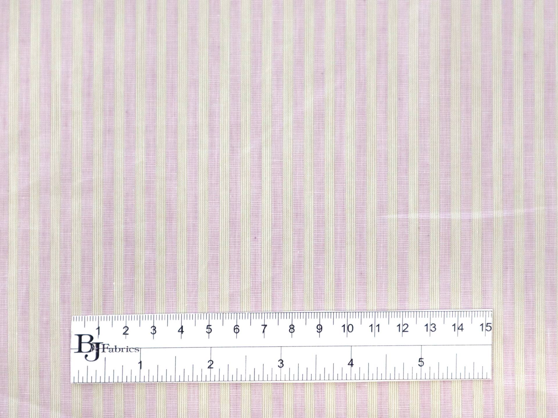 Cotton Woven Stripe in Purple & Taupe