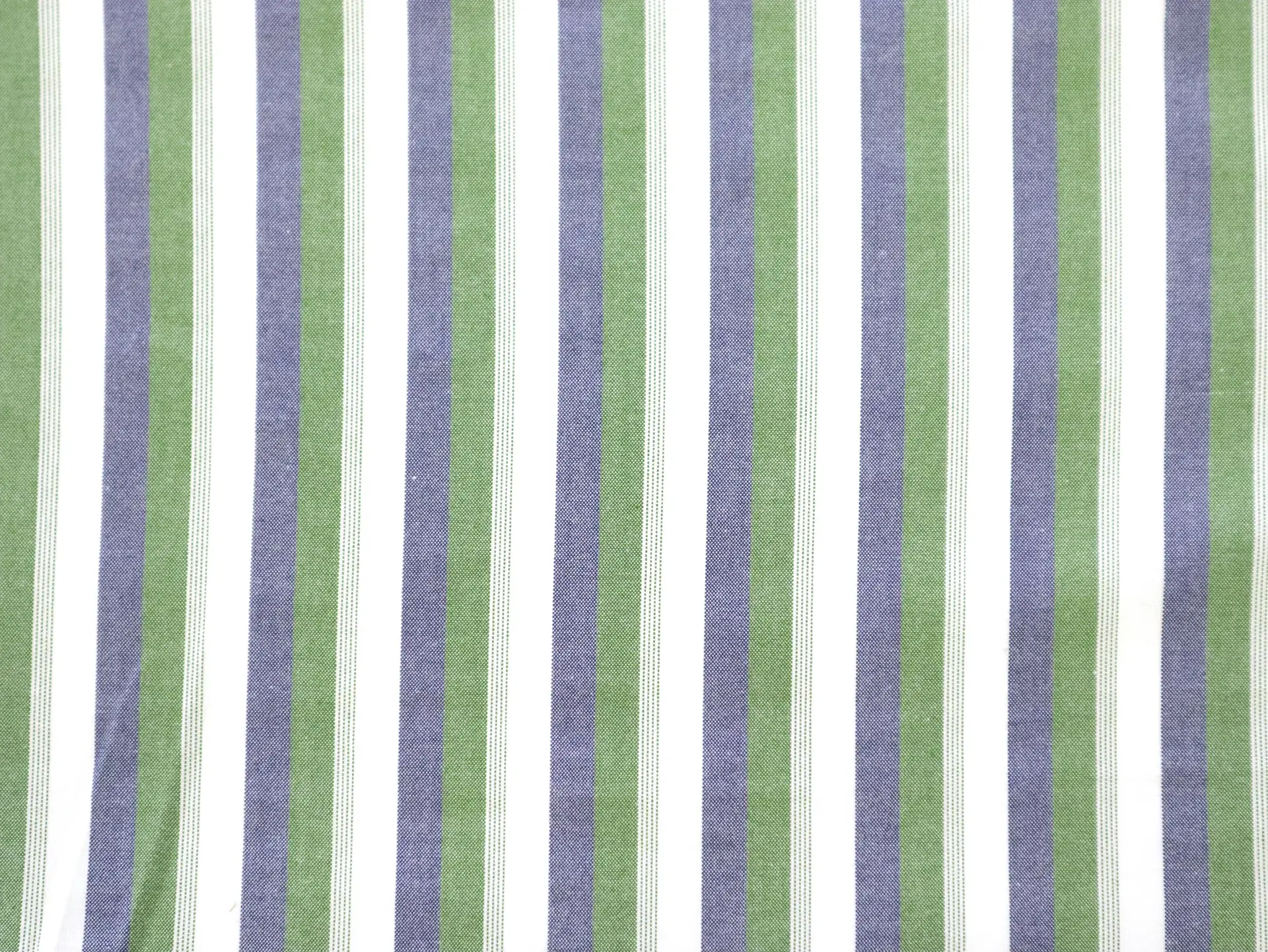 Cotton Woven Shadow Stripe in Blue & Green