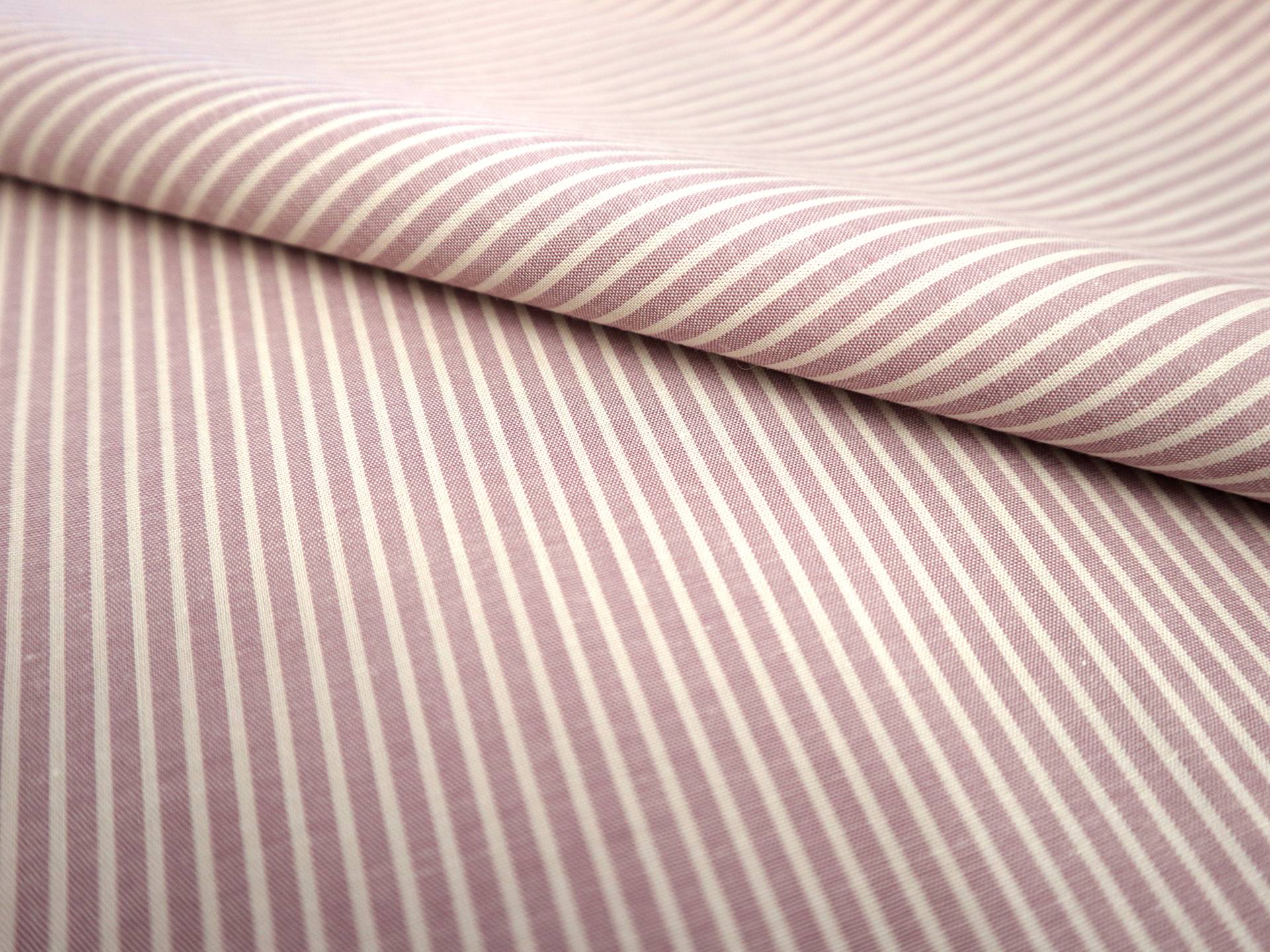 Japanese Cotton Yarn Dye Stripe in Lilac