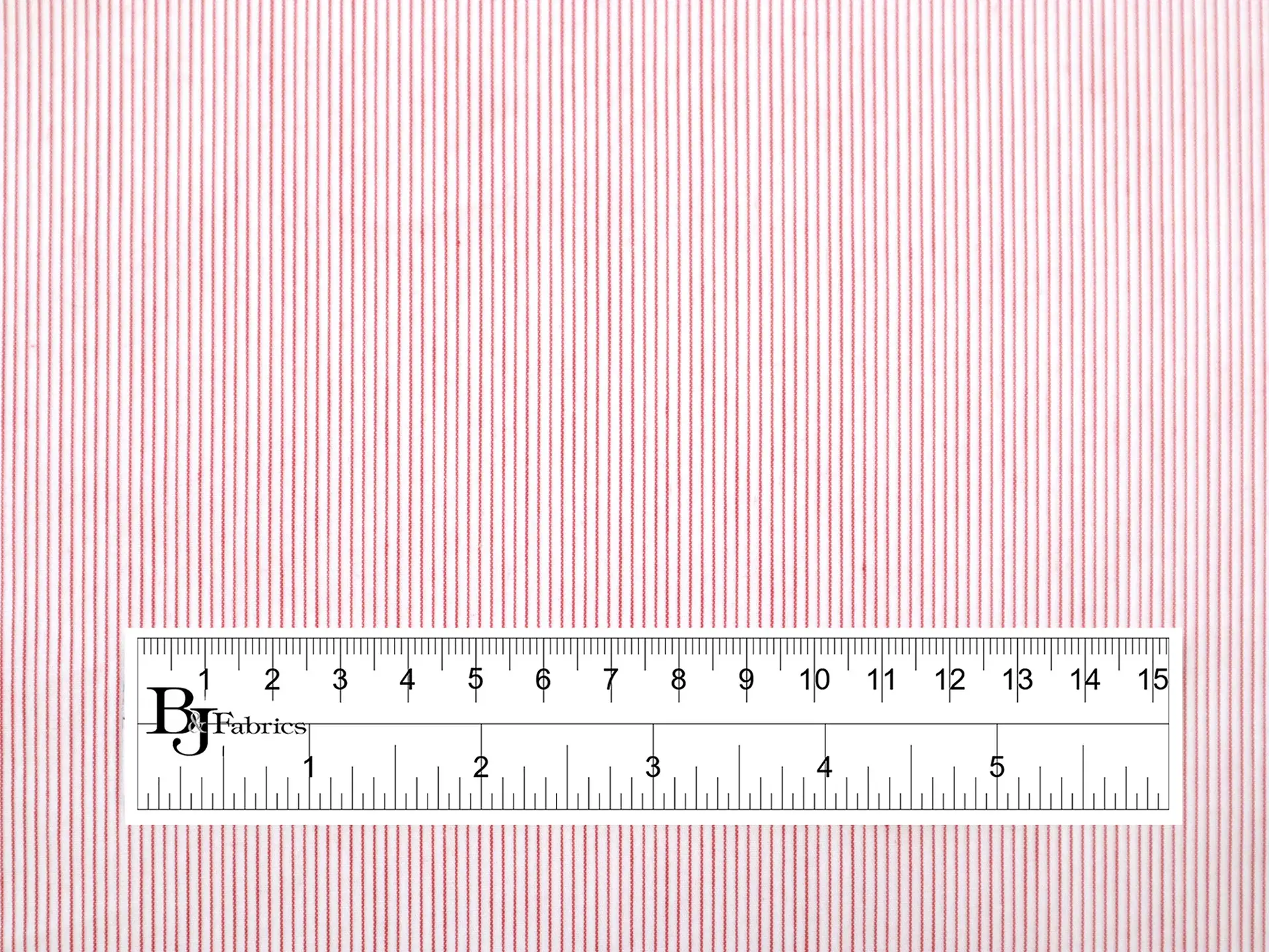 Cotton Shirting Pinstripe in Red