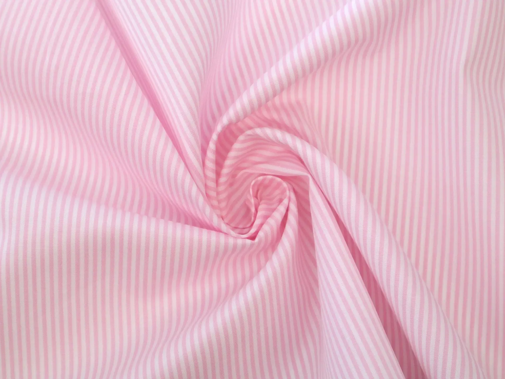 Cotton Woven Candy Stripe in Pink