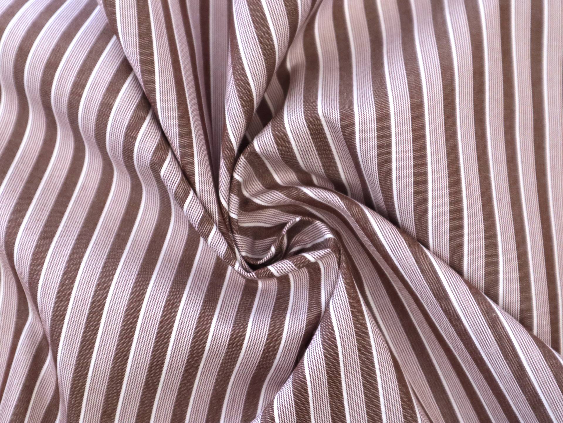 Cotton Woven Multitrack Stripe in Oxblood