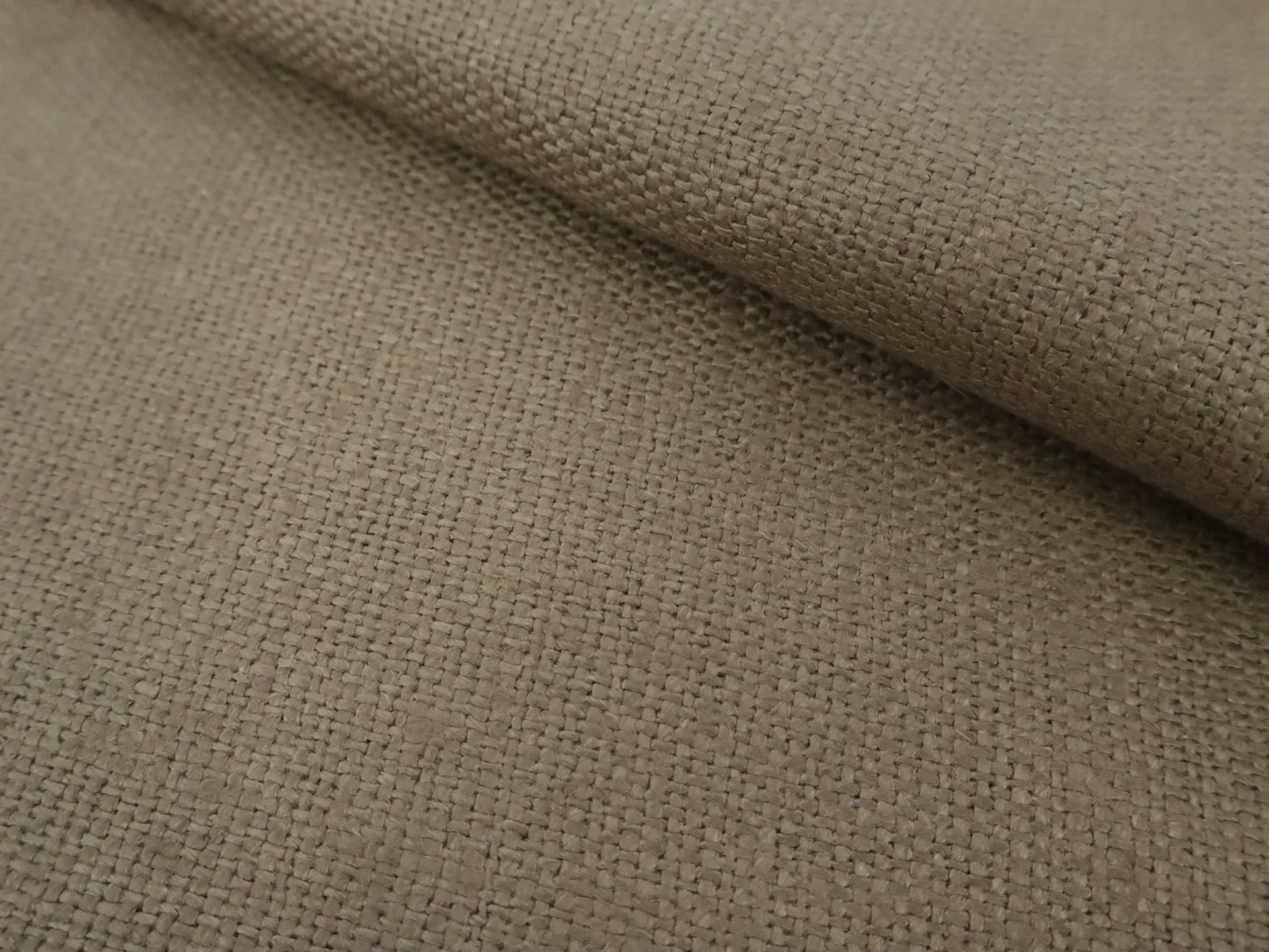 Linen Burlap in Brown Taupe