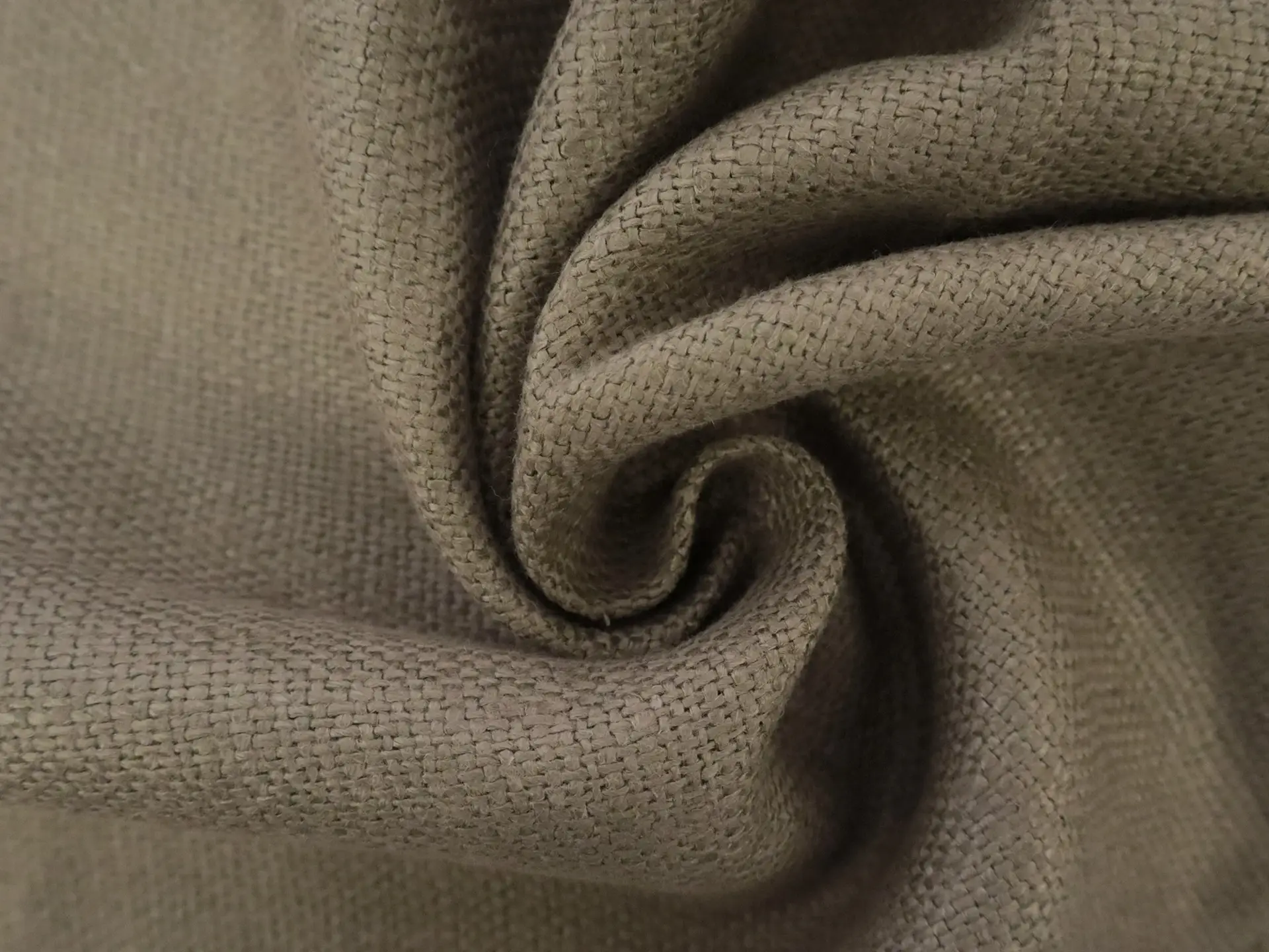 Linen Burlap in Brown Taupe
