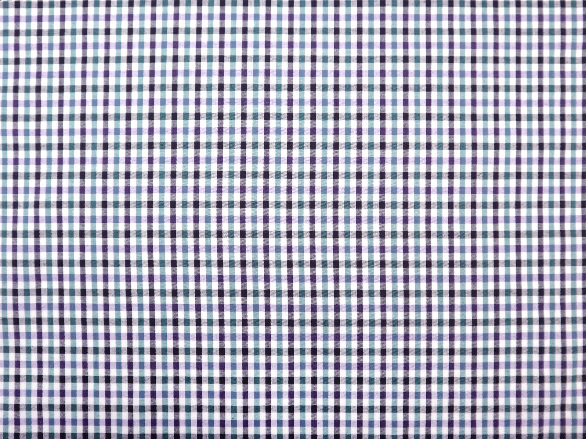 1/8" Cotton Gingham in Black, Lilac & Green