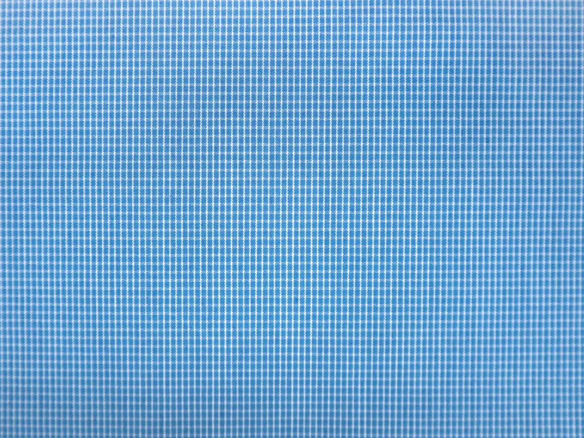 Stretch Cotton Martinique Check in Caribbean Blue