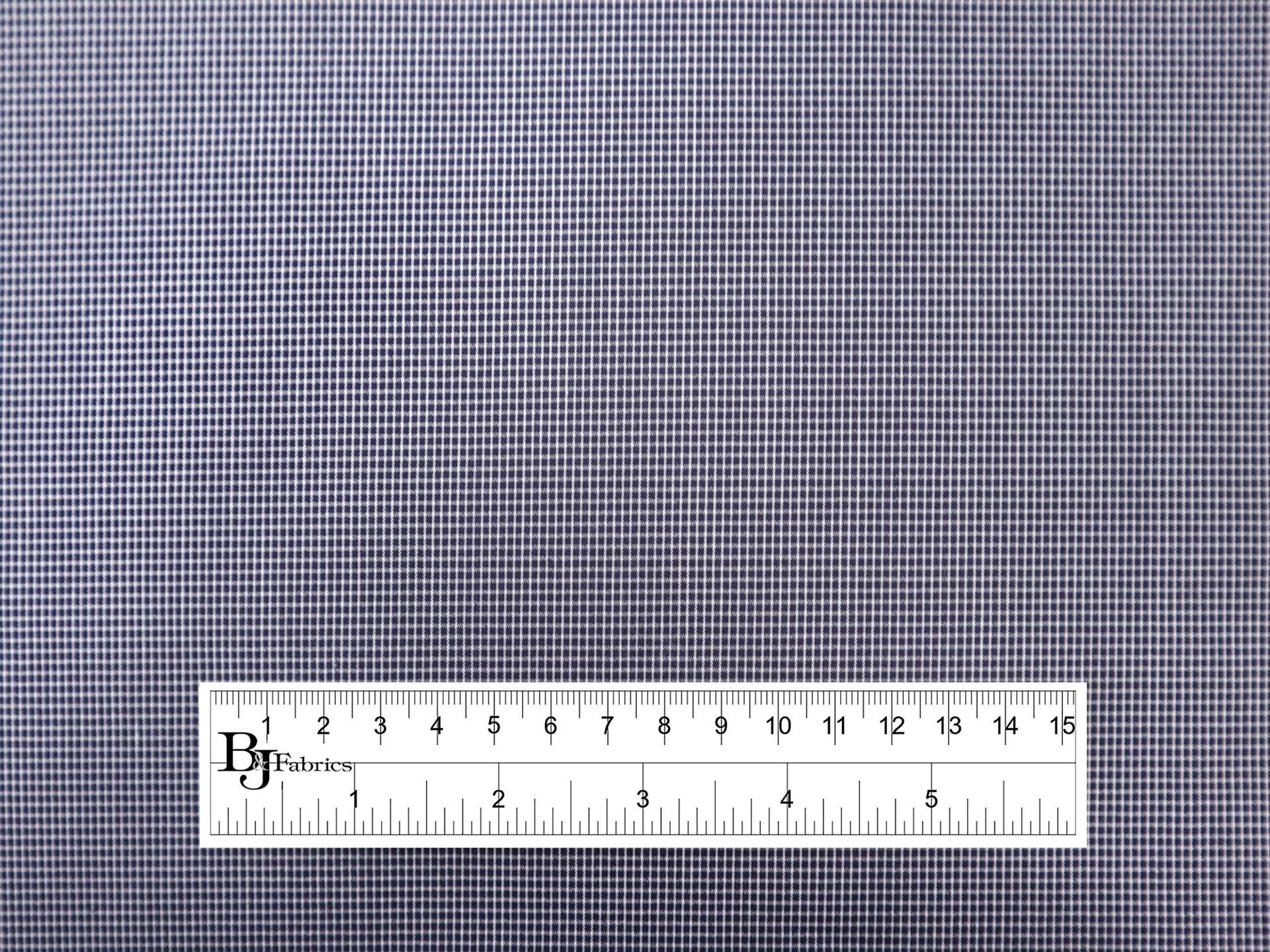 Stretch Cotton Martinique Check in Navy