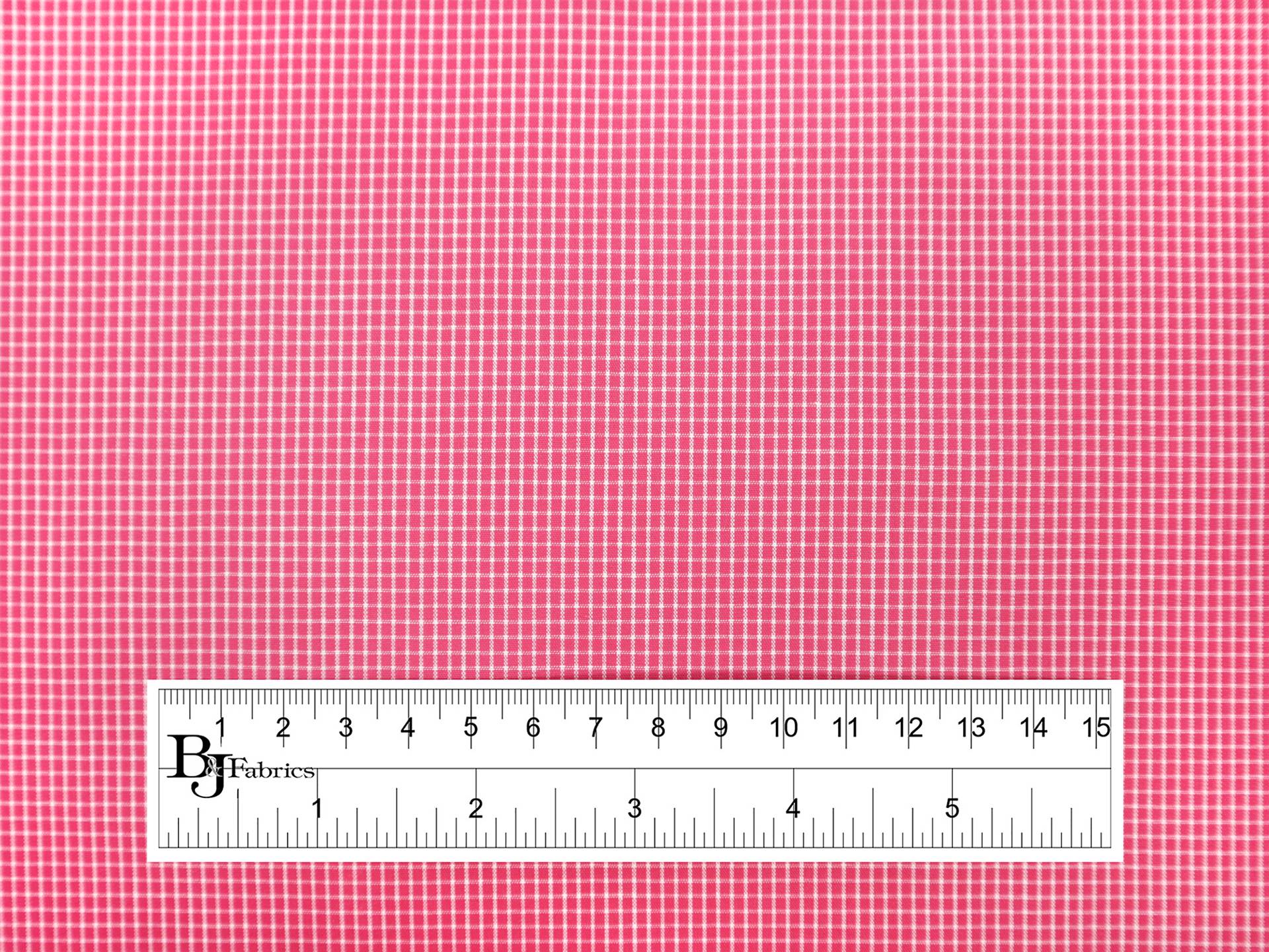 Cotton Petite Check Shirting in Fuchsia