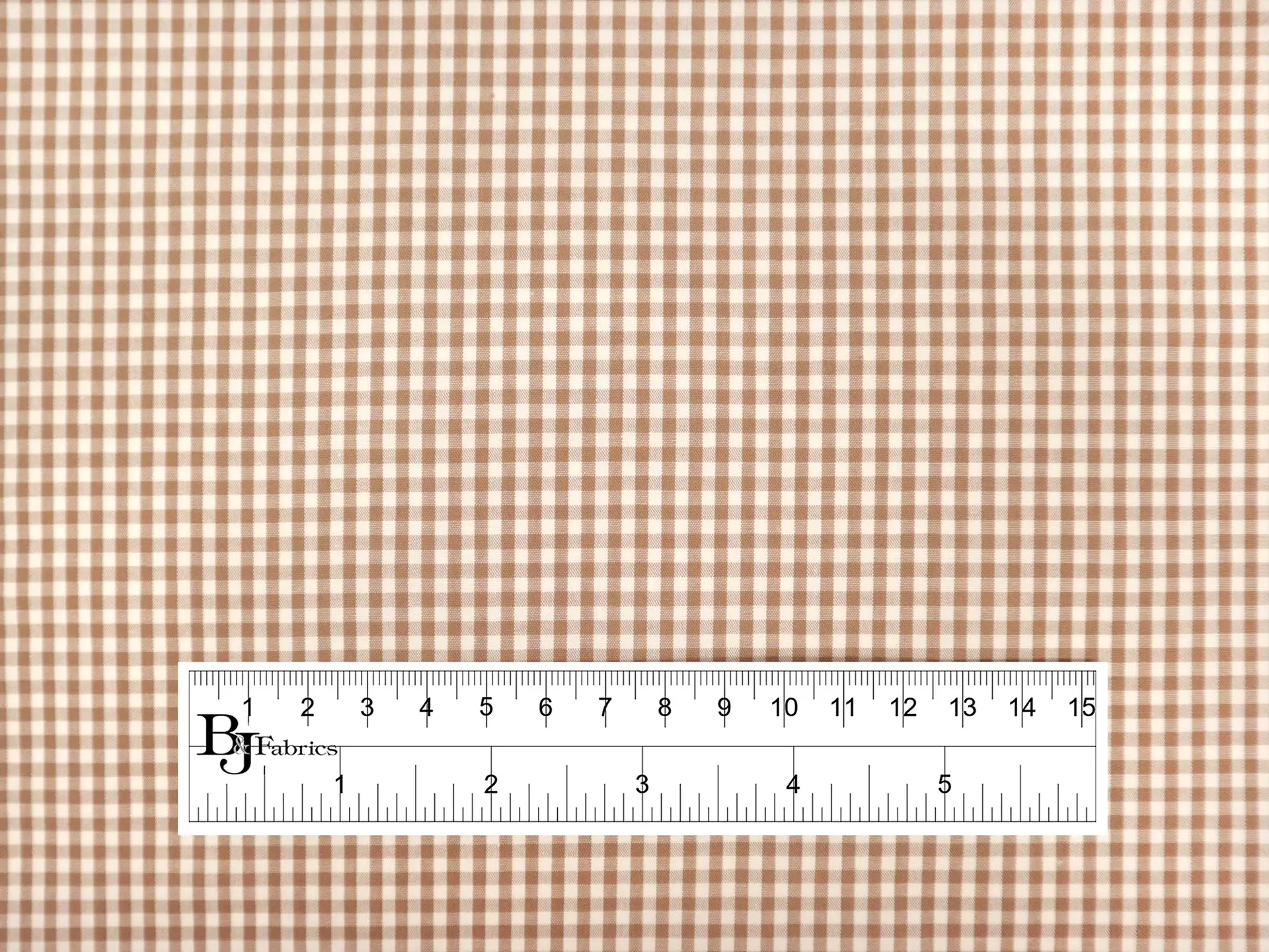 1/8" Cotton Gingham in Toffee 