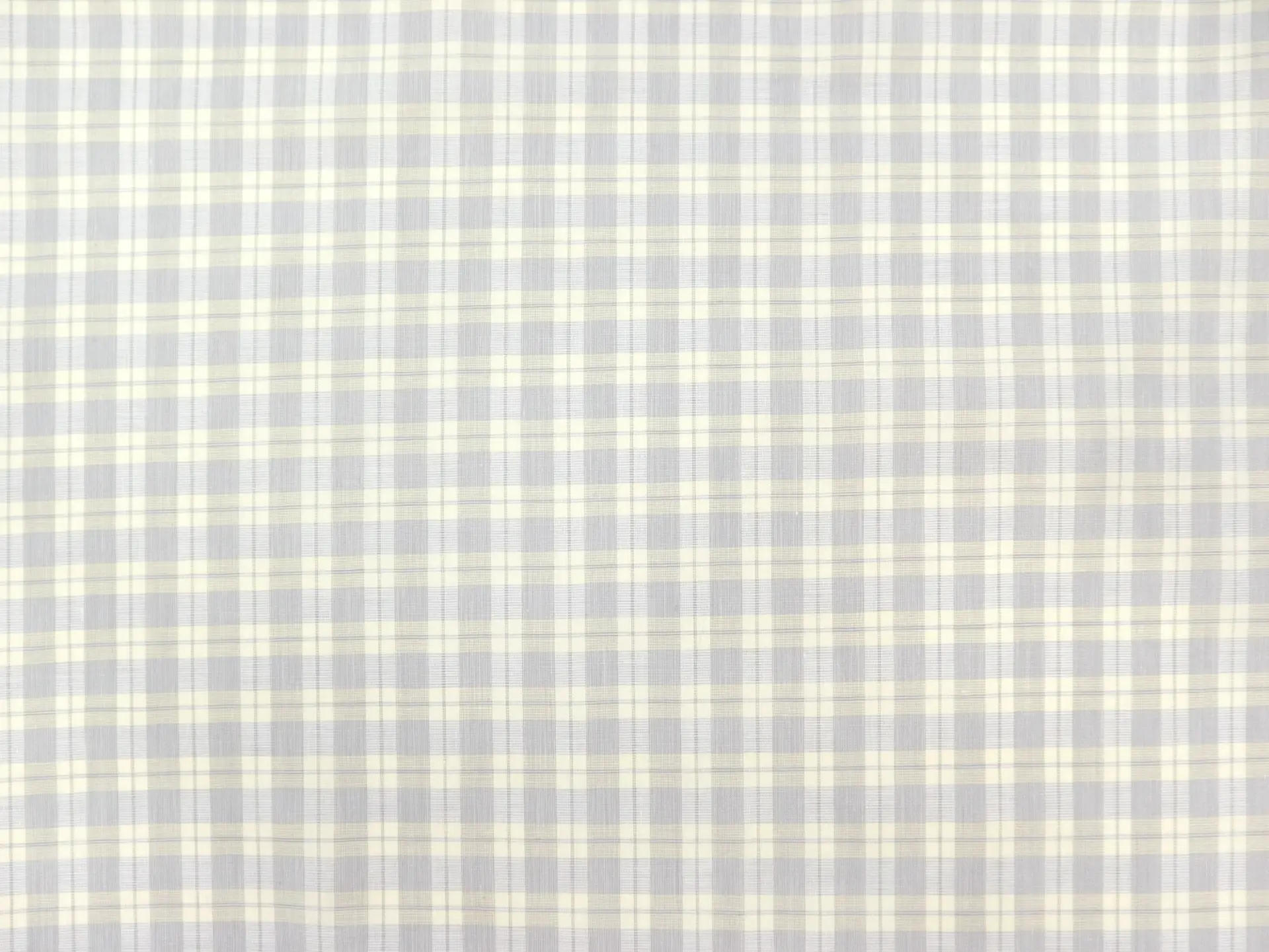 Cotton Plaid Shirting in Butter & Grey