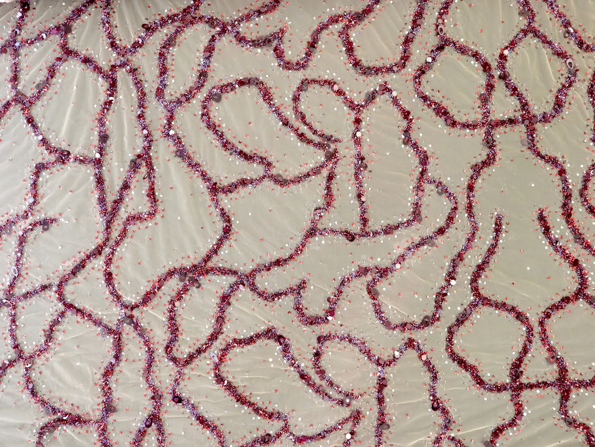 Beaded Novelty in Aubergine