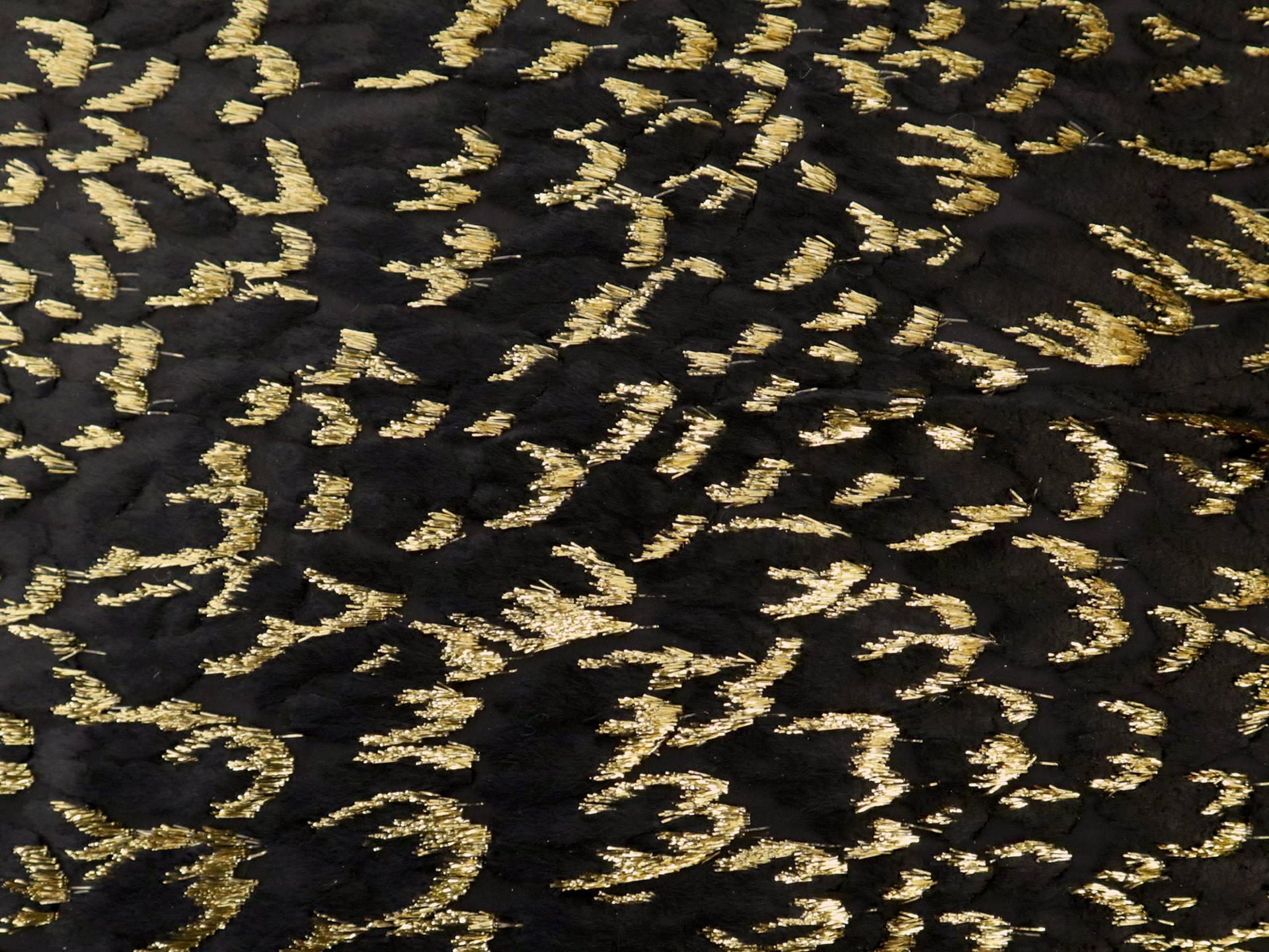 Silk & Lurex Blend Burnout Velvet in Gold/Black