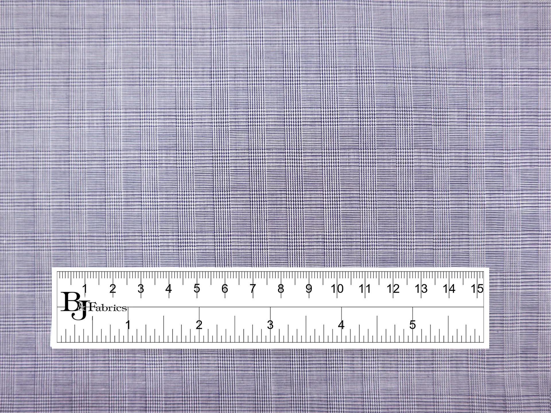 Cotton Glen Check Shirting in Indigo