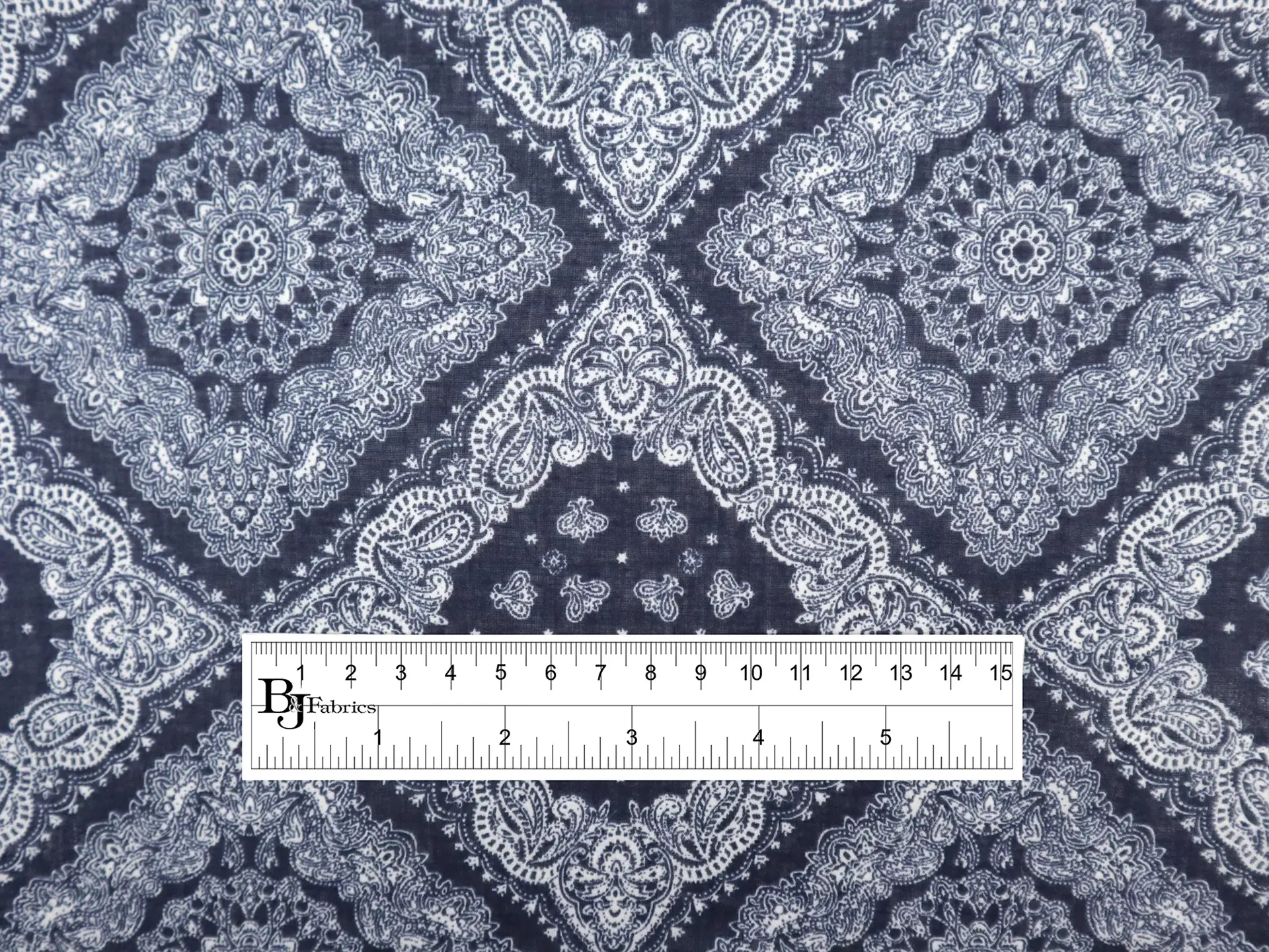 Japanese Cotton Voile with Paisley Print