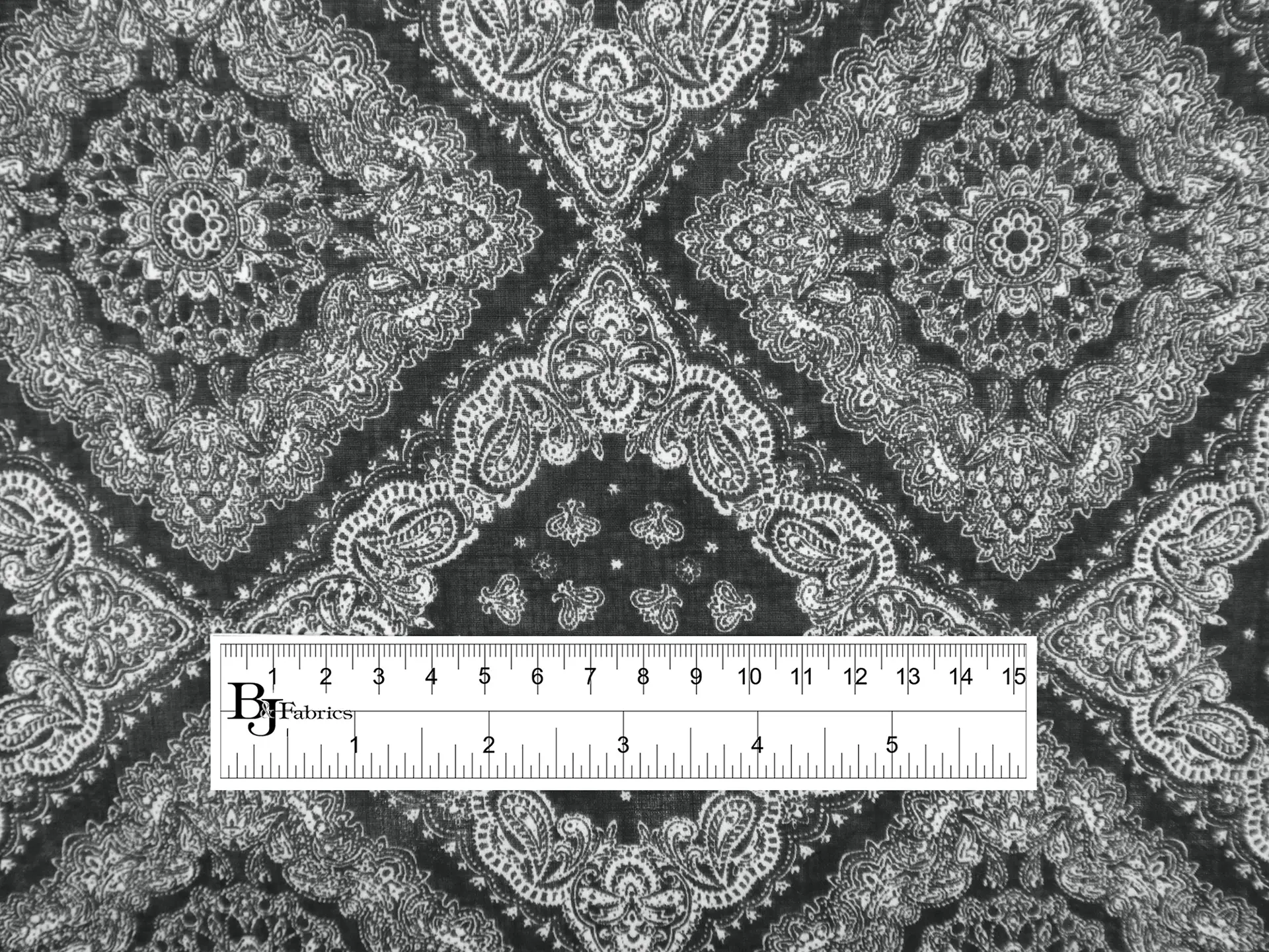 Japanese Cotton Voile with Paisley Print