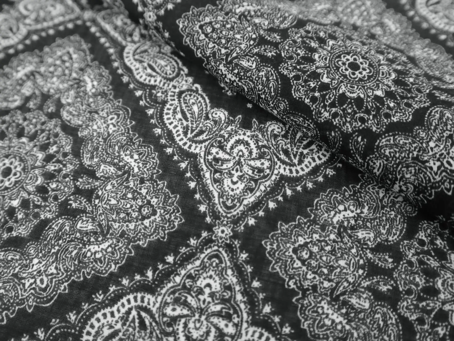 Japanese Cotton Voile with Paisley Print