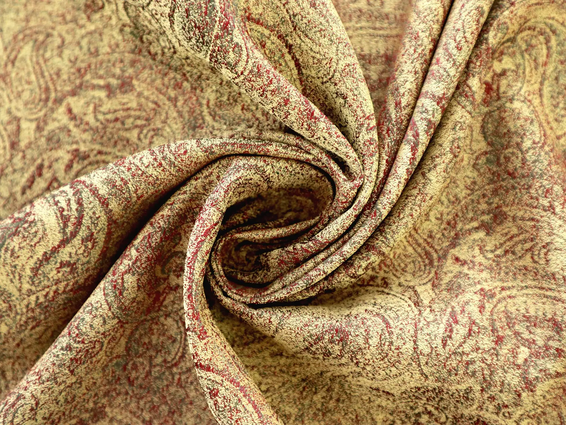 Polyester Jacquard with Paisley Pattern