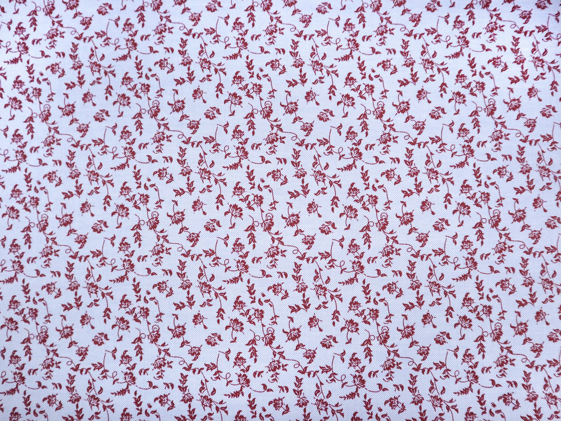 Cotton Oxford Floral Print in Wine