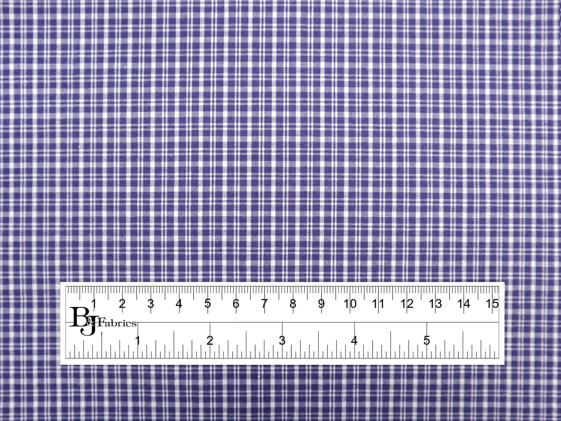 Cotton Plaid Shirting in Indigo