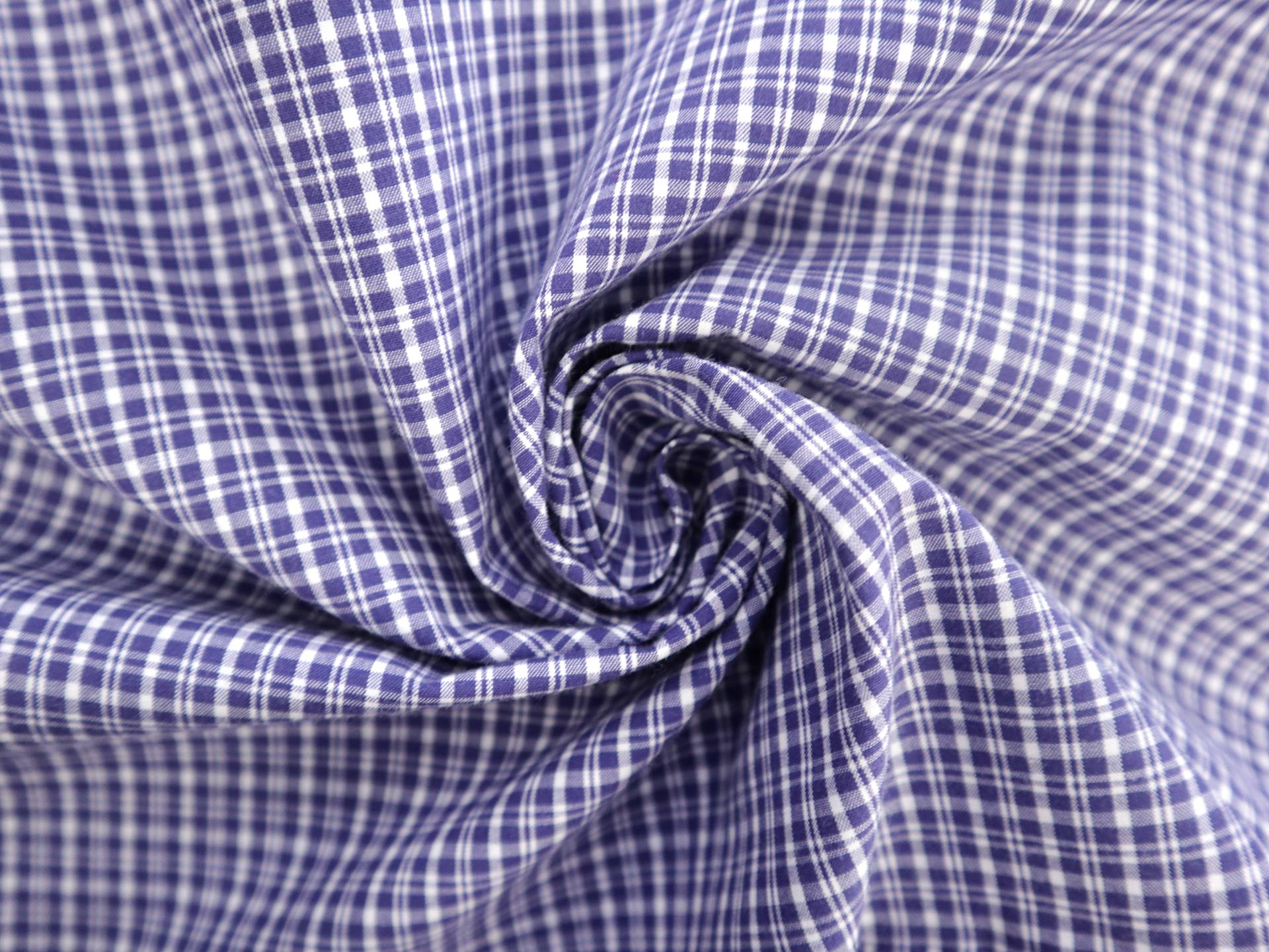 Cotton Plaid Shirting in Indigo