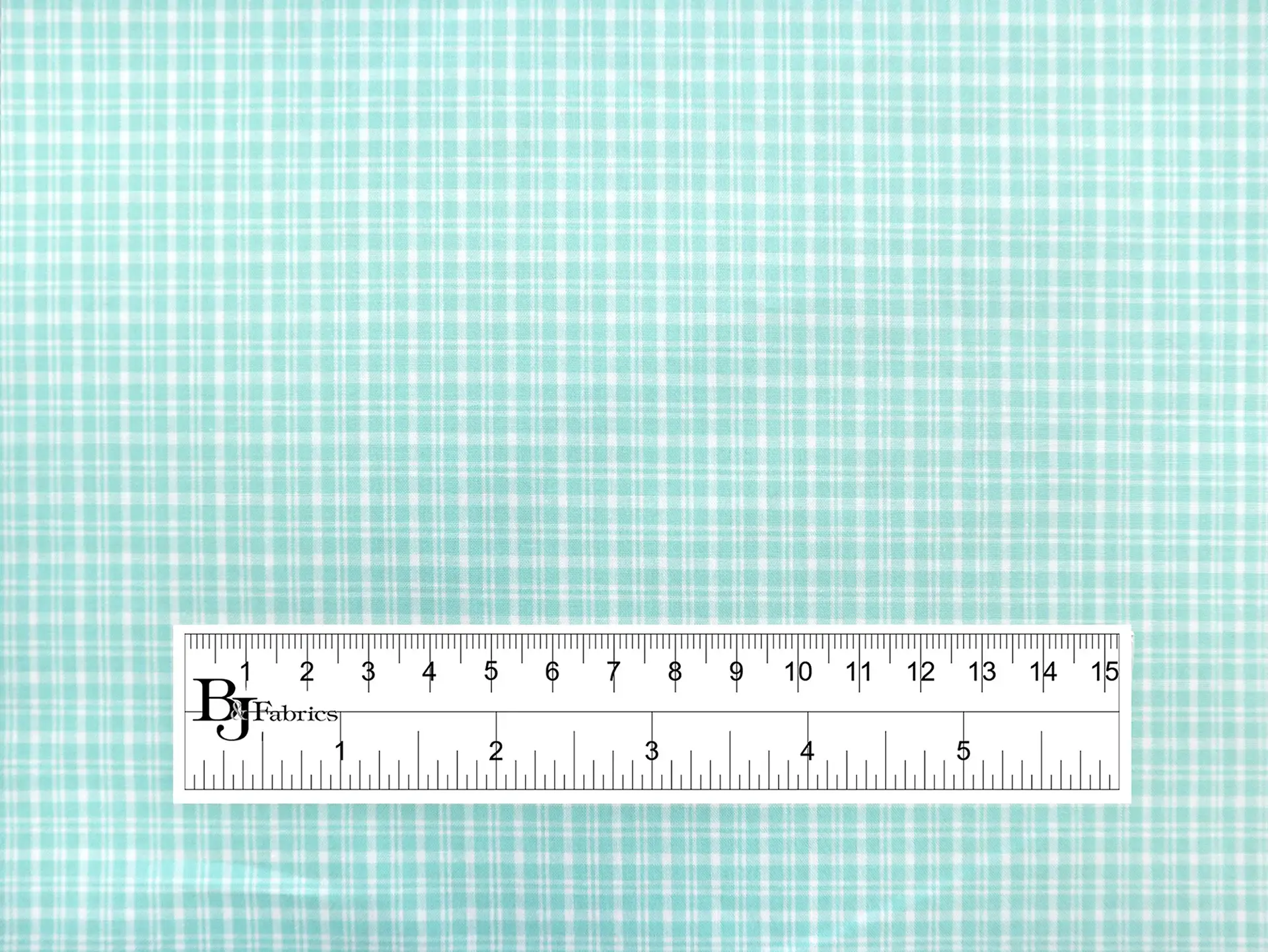 Cotton Plaid Shirting in Mint Green