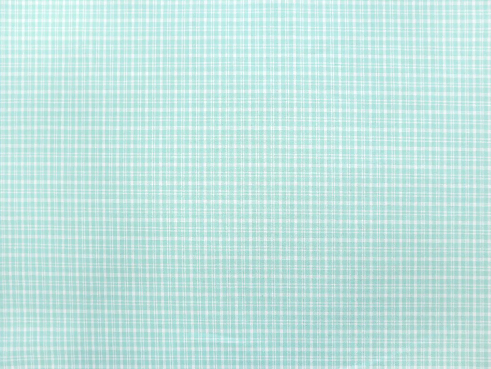 Cotton Plaid Shirting in Mint Green