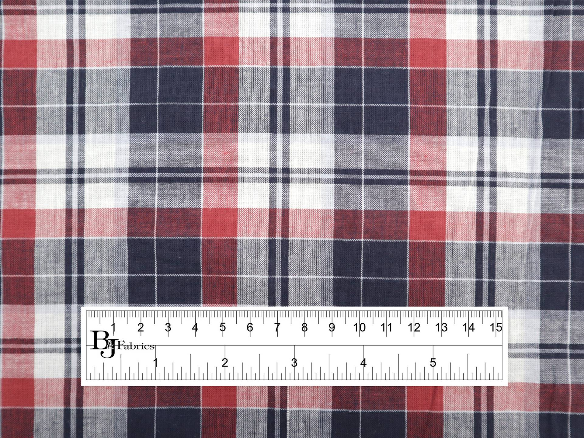 Cotton Plaid Shirting in Americana