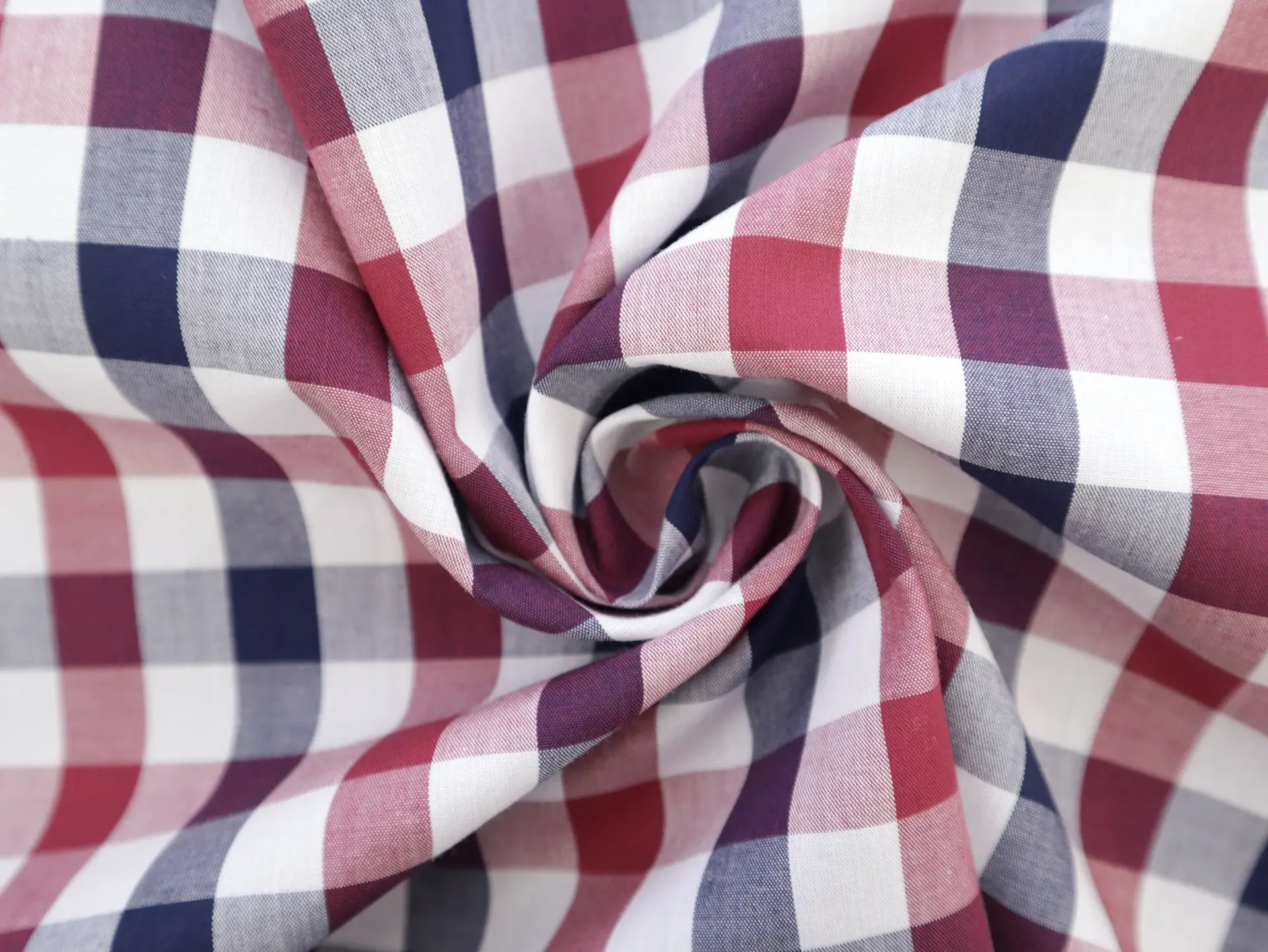 Cotton Gingham Shirting in Americana
