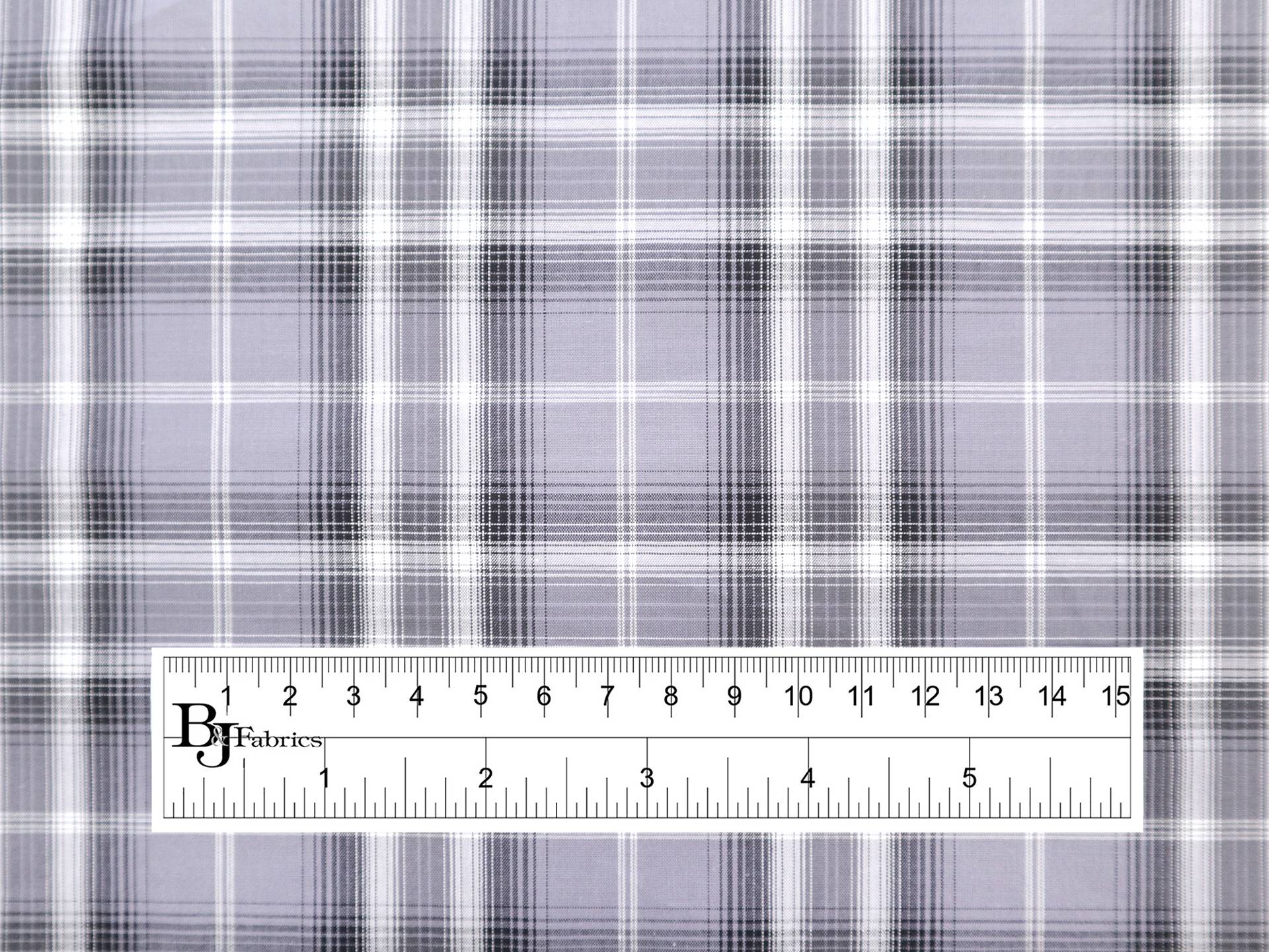 Cotton Plaid Shirting in Grey