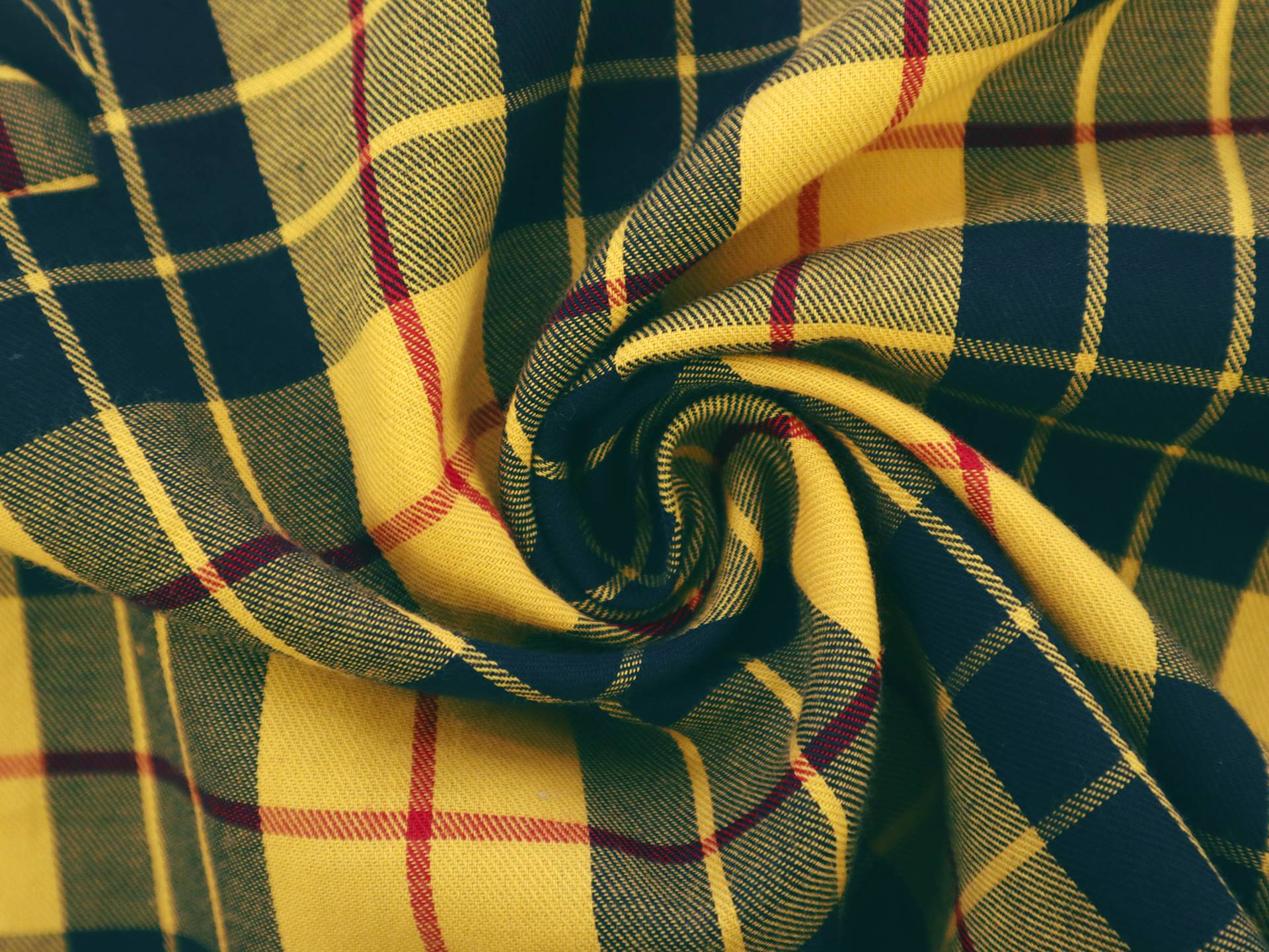 Cotton Plaid Twill in Yellow