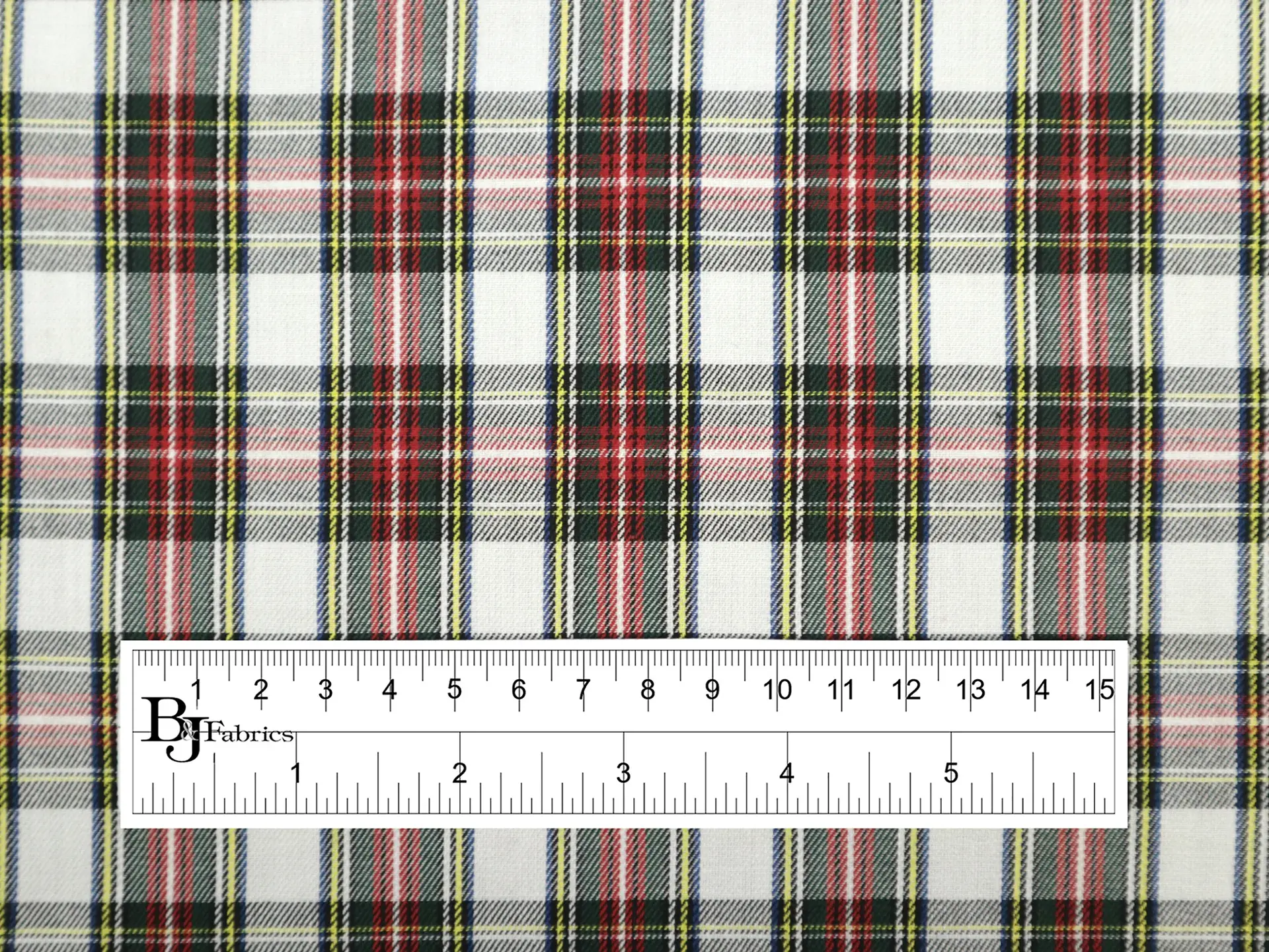 Cotton Twill Plaid in Ivory