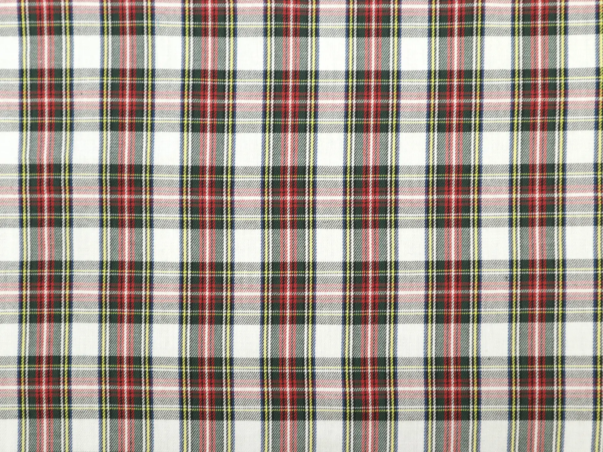 Cotton Twill Plaid in Ivory