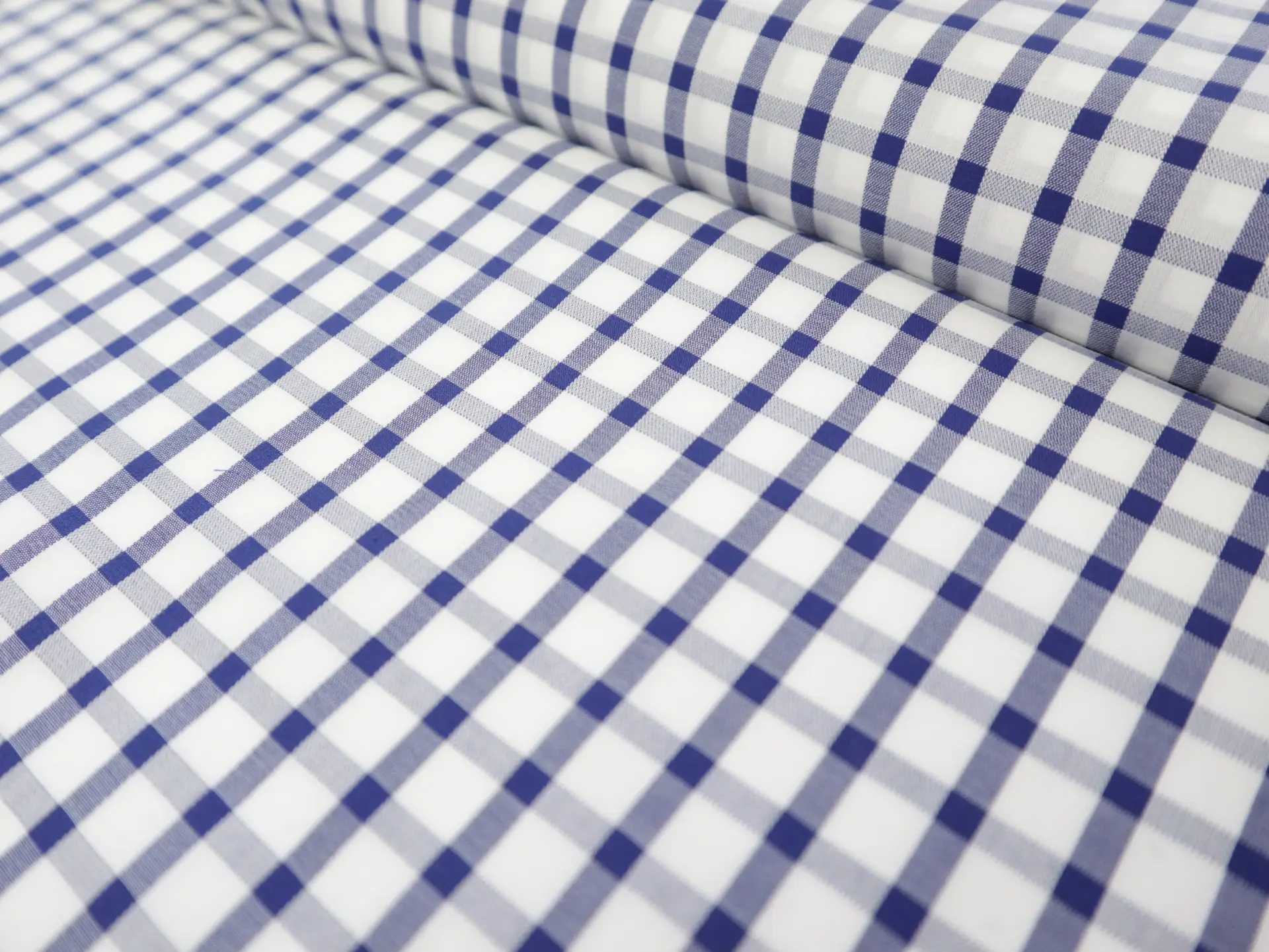 Cotton Check Shirting in Royal Blue