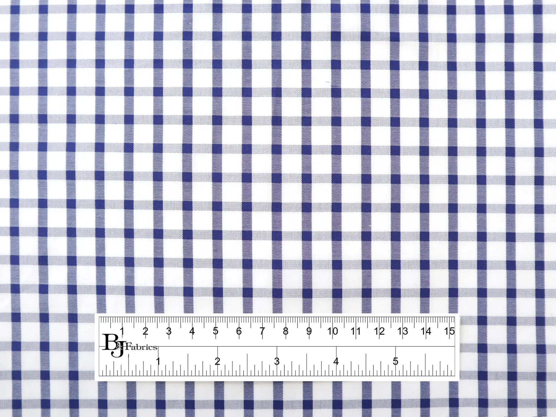 Cotton Check Shirting in Royal Blue