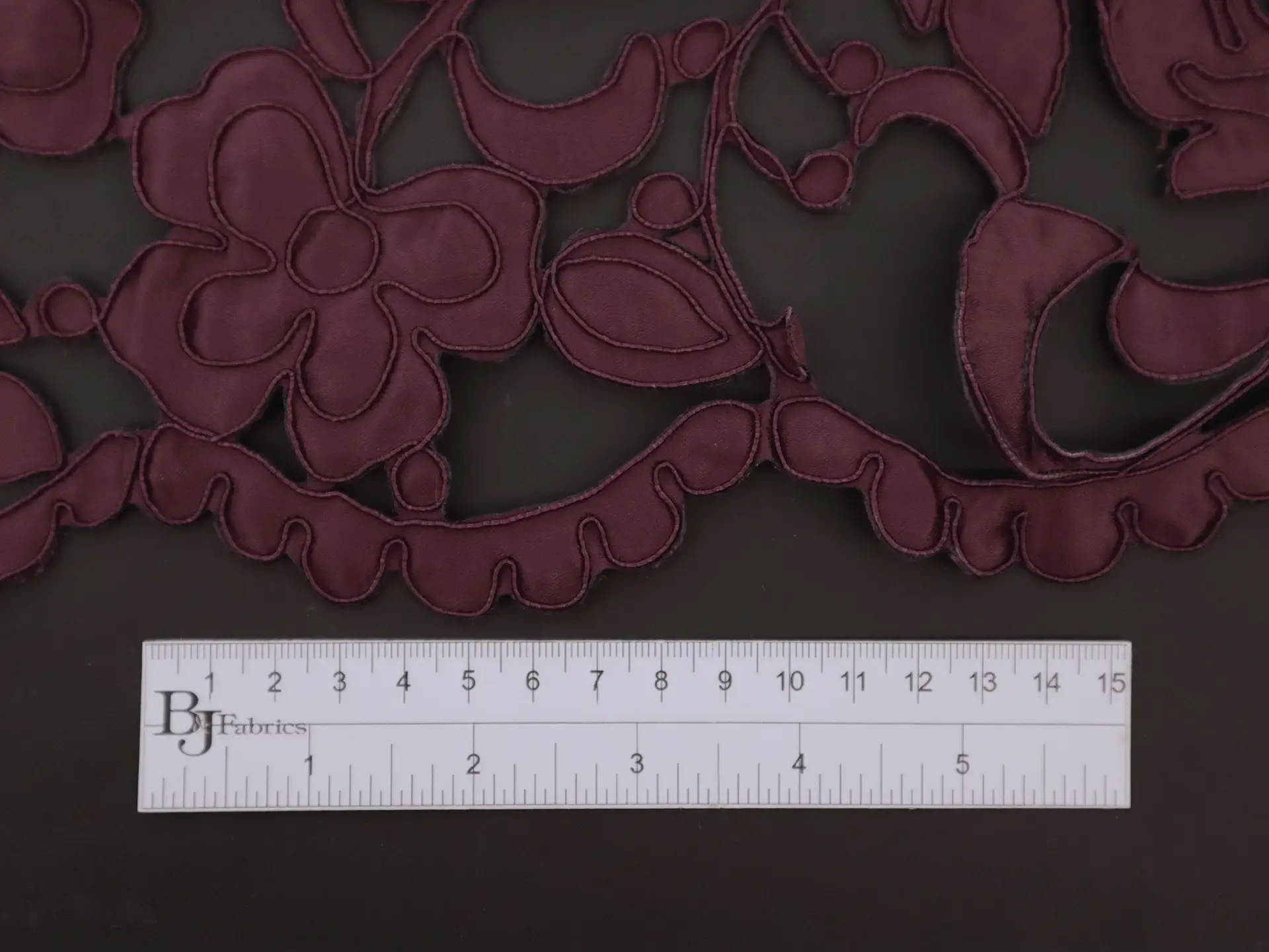 Laser Cut Corded Satin with Floral Pattern